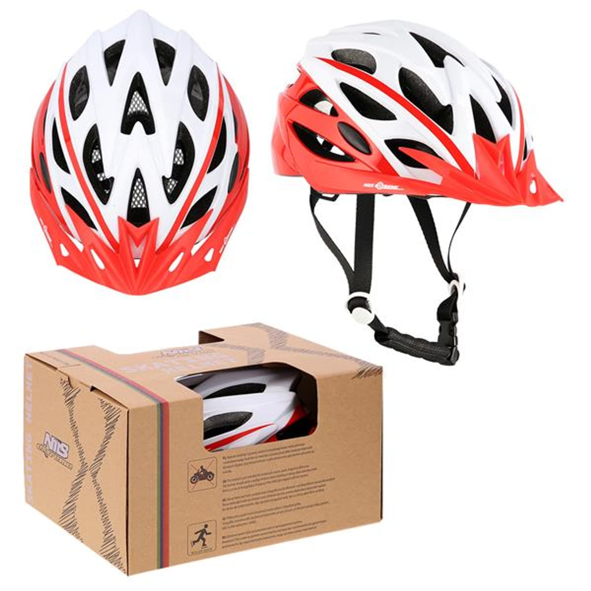 

MTW210 BIAŁO-CZERWONY ROZM. L (59-65CM) KASK NILS EXTREME, 59-65cm) kask nils extrem