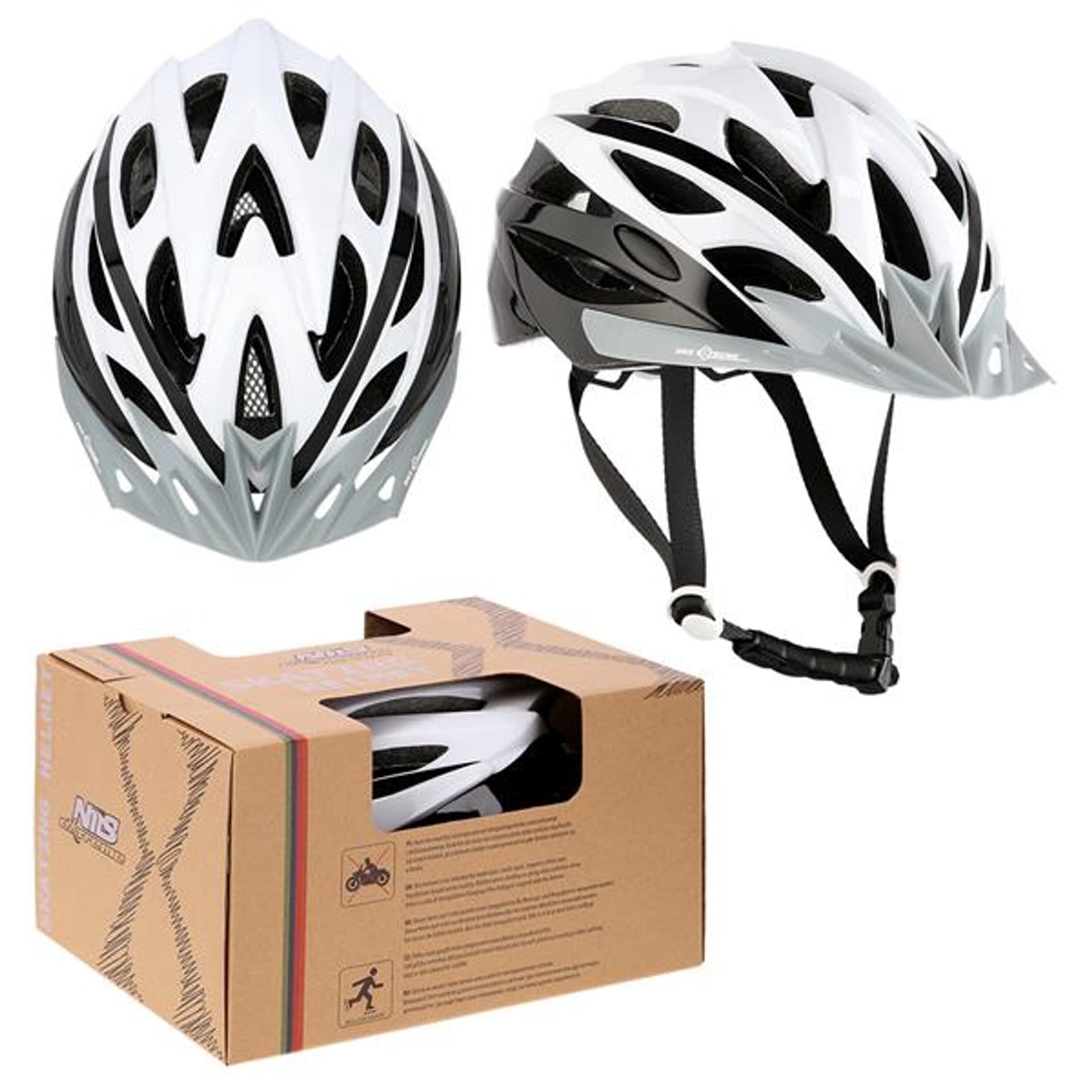 

MTW210 BIAŁO-CZARNY ROZM. M (53-60CM) KASK NILS EXTREME, 53-60cm) kask nils extrem