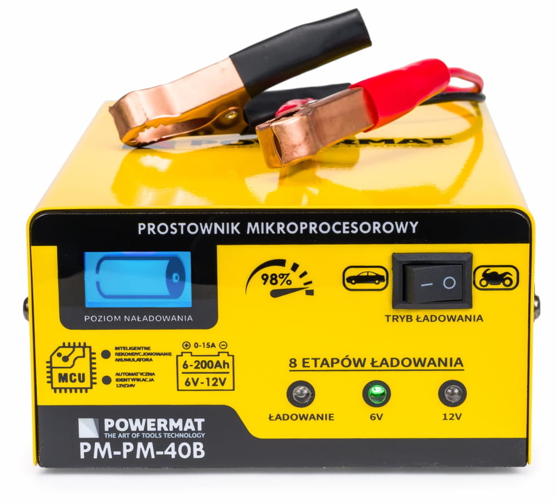 

Prostownik mikroprocesorowy akumulatorowy 6/12V Powermat