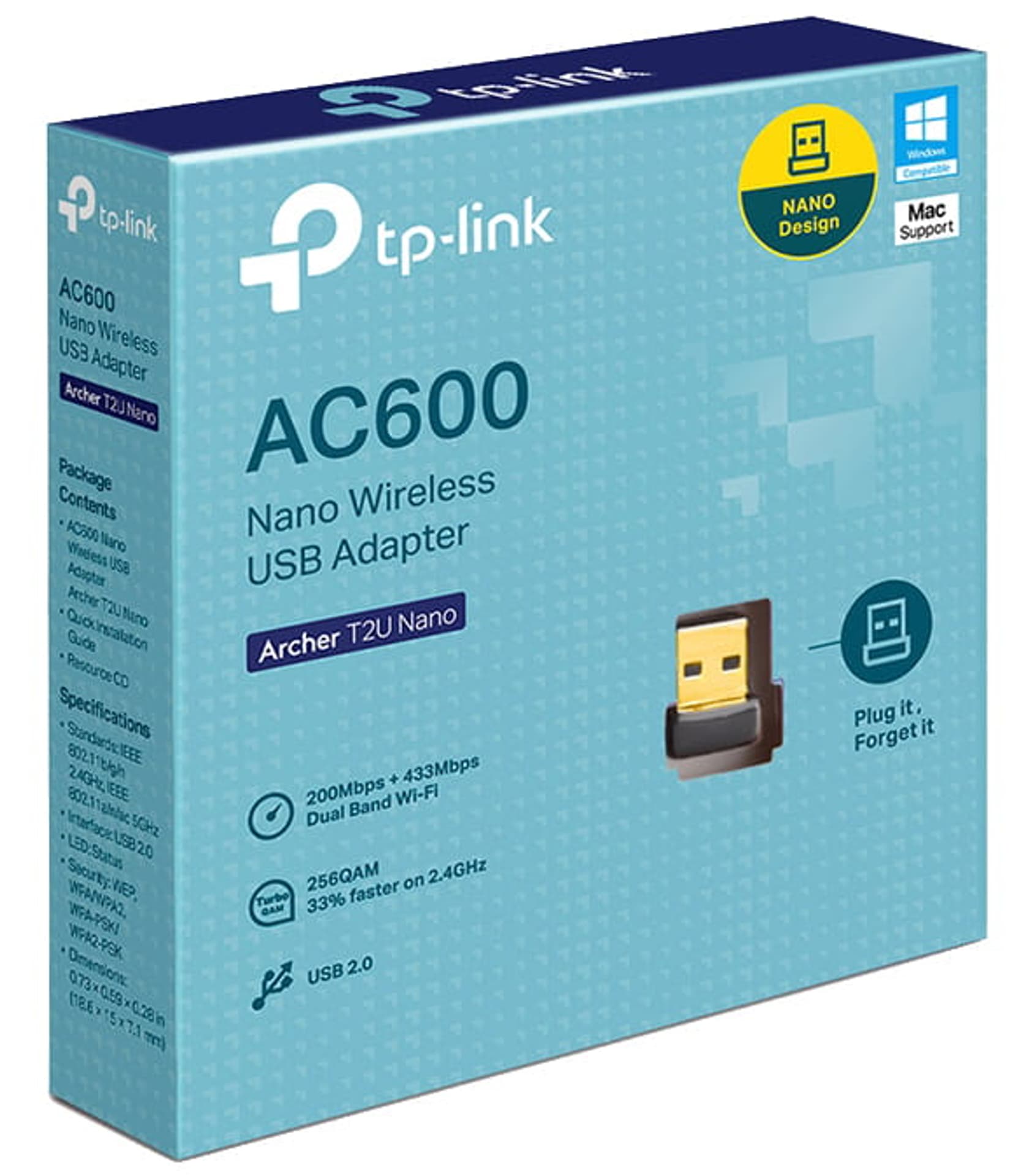 

Karta wifi USB, AC600 Tp-Link Archer T2U Nano 2,4 i 5GHz