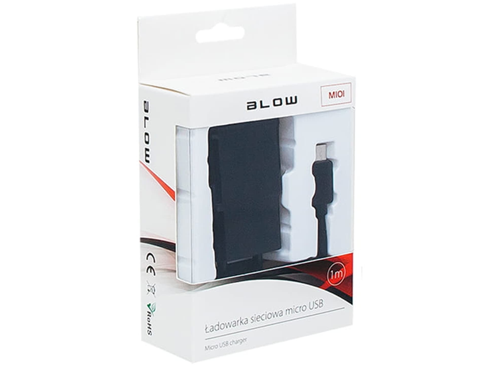 

Ładowarka sieciowa USB 2,1A + kabel microUSB 1m