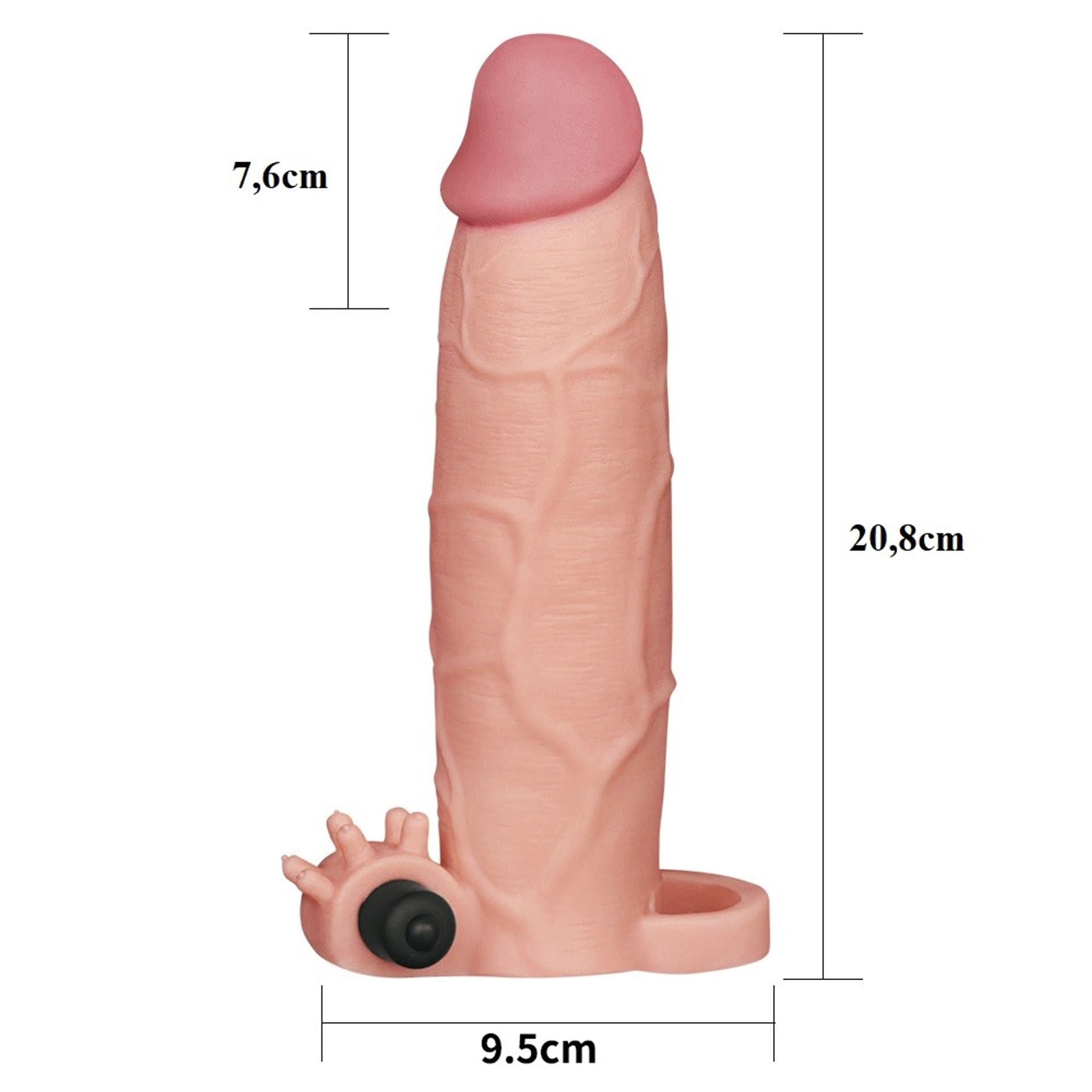 

Nakładka Pleasure X-Tender z wibracjami +7,6cm Lovetoy