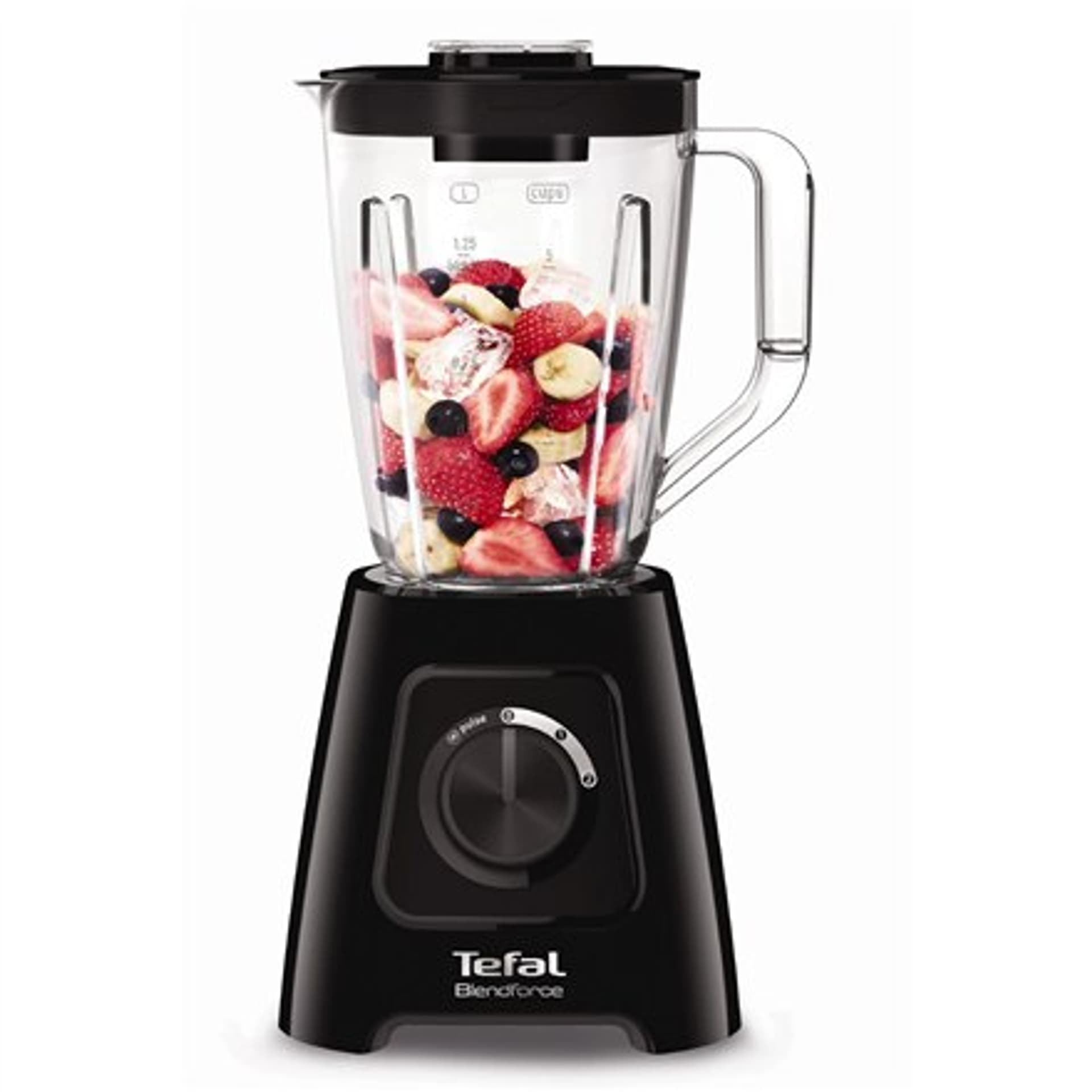 

TEFAL Blender BL420838 BlendForce Tabletop, 600 W, Jar material Plastic, Jar capacity 1.25 L, Ice crushing, Black