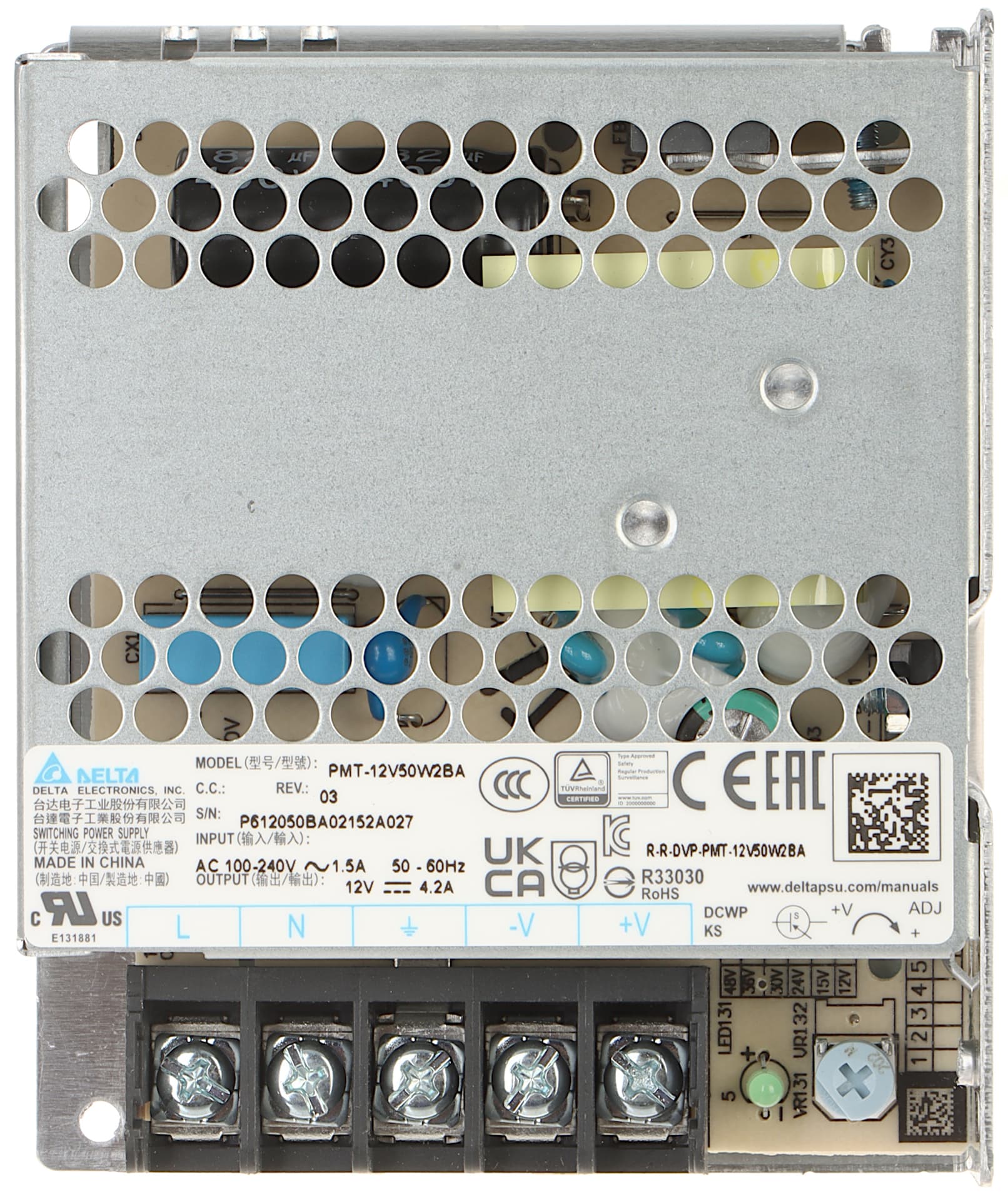 

ZASILACZ IMPULSOWY PMT-12V50W2BA Delta Electronics