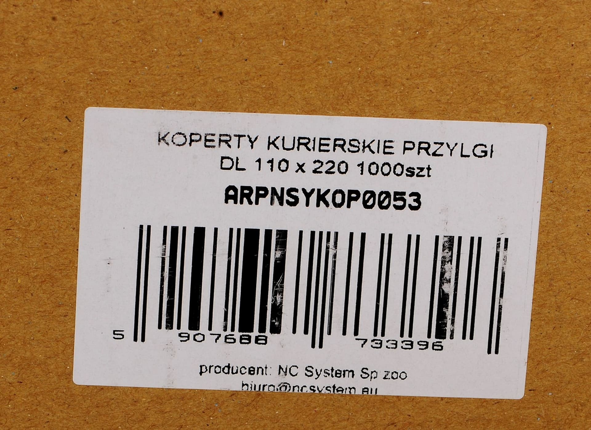 

KOPERTY KURIERSKIE PRZYLGI DL 110 x 220 1000SZT