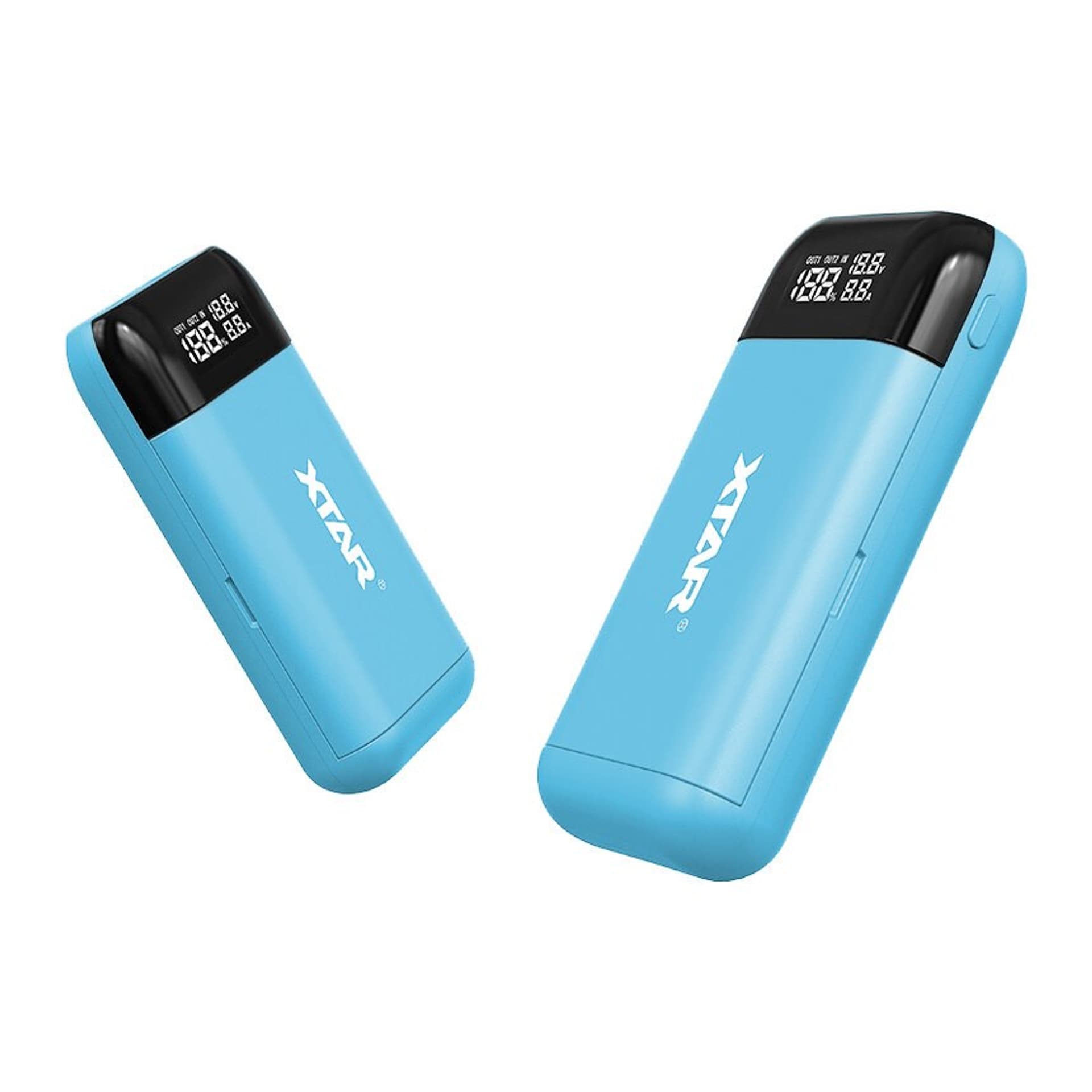 

XTAR ŁADOWARKA/POWERBANK DO AKUMULATORÓW CYLINDRYCZNYCH LI-ION 18650/20700/21700 NIEBIESKI PB2S