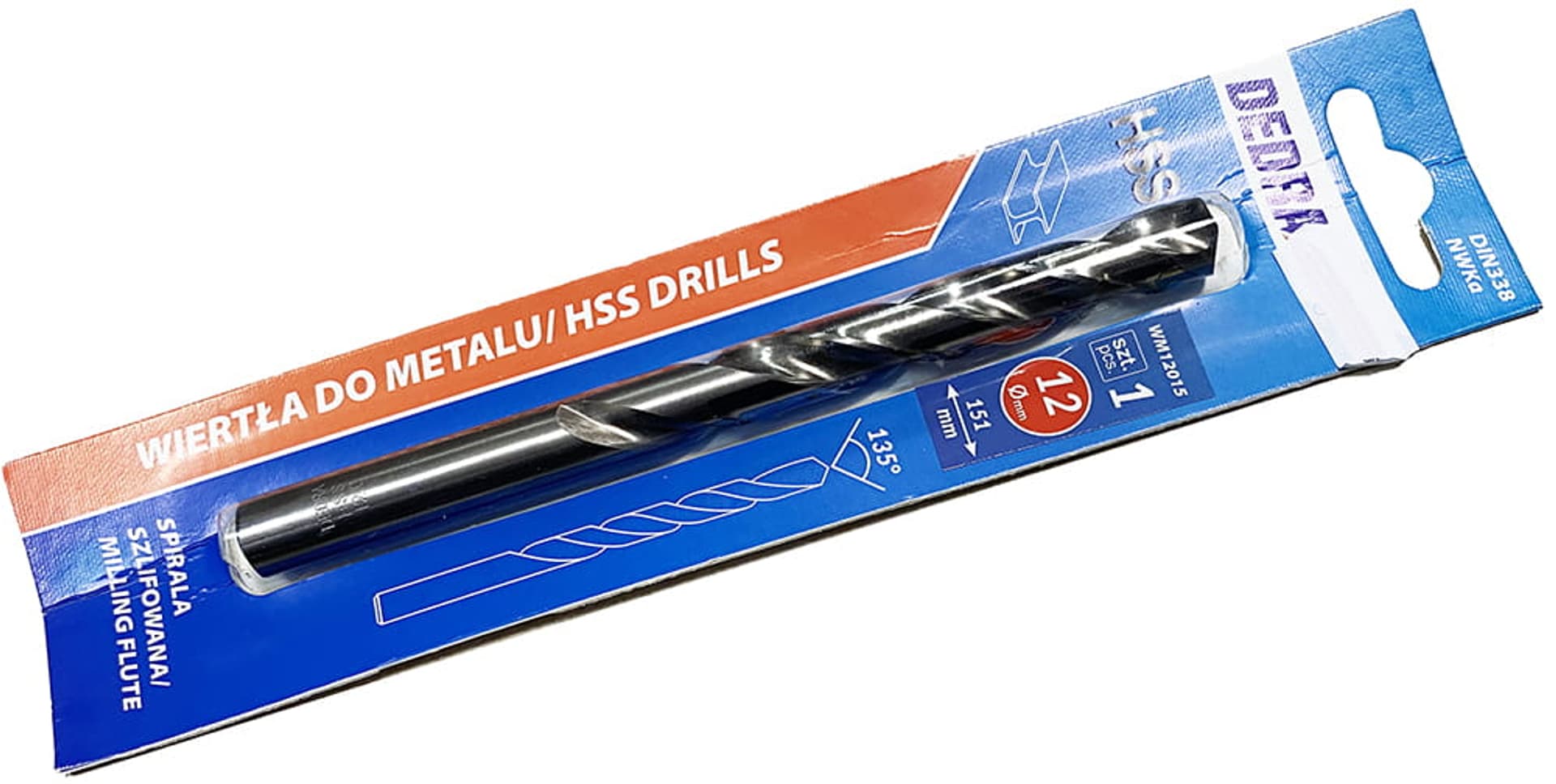 

Wiertło HSS do metalu (śr 12 mm, dł 151 mm, 1 szt)