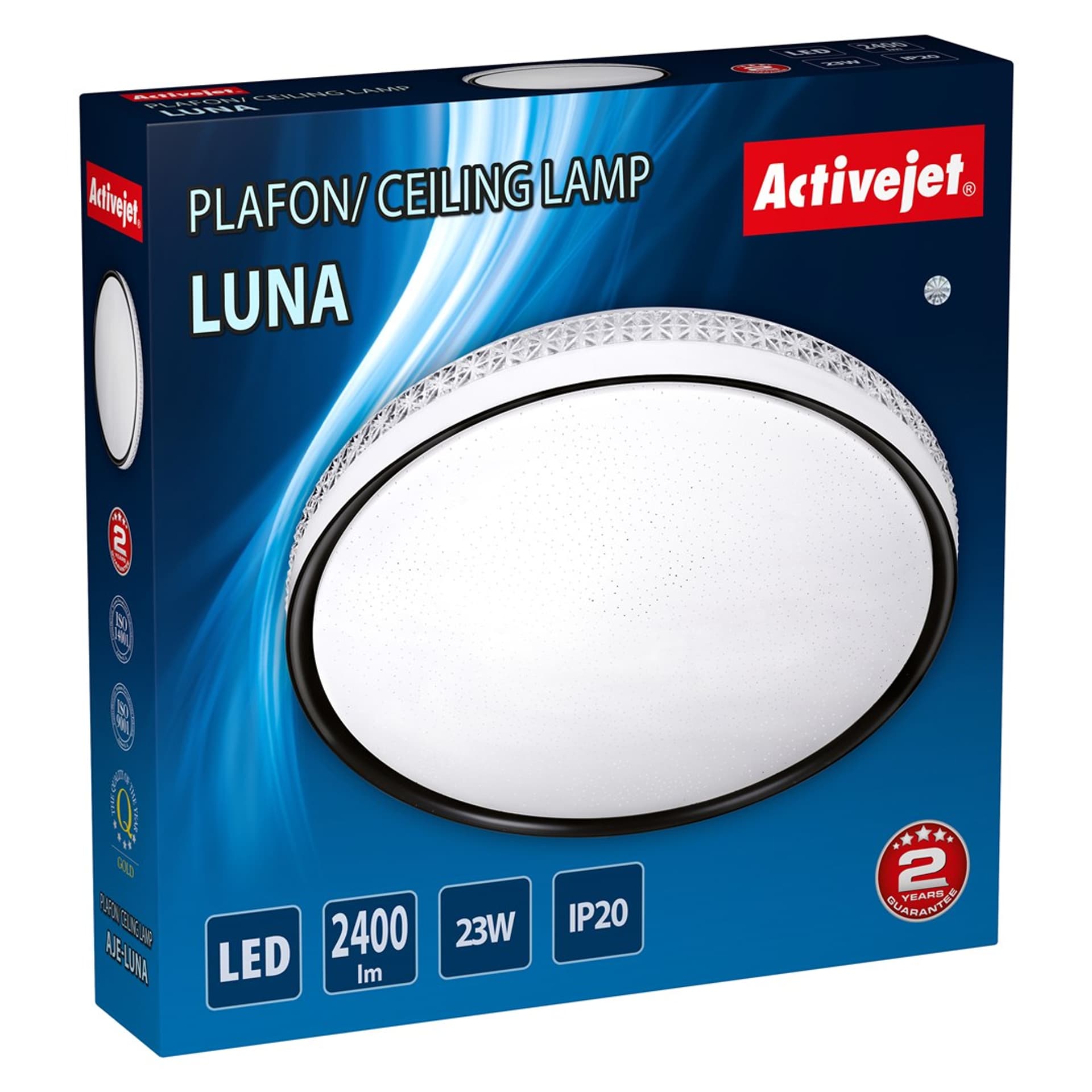 

Nowoczesny plafon sufitowy LED Activejet LUNA 23W