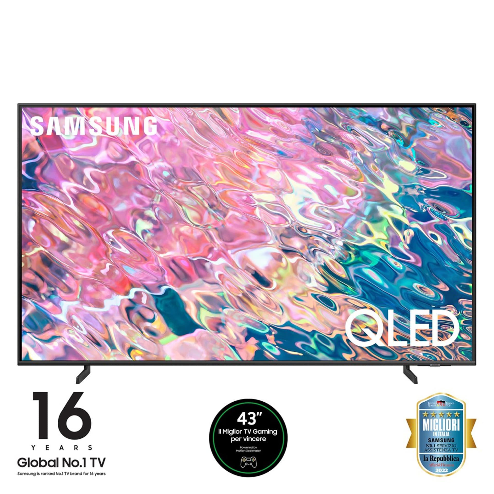 

Telewizor 43" QLED Samsung QE43Q60B (4K HDR 3100 PQI DVB-T2 HEVC Smart)