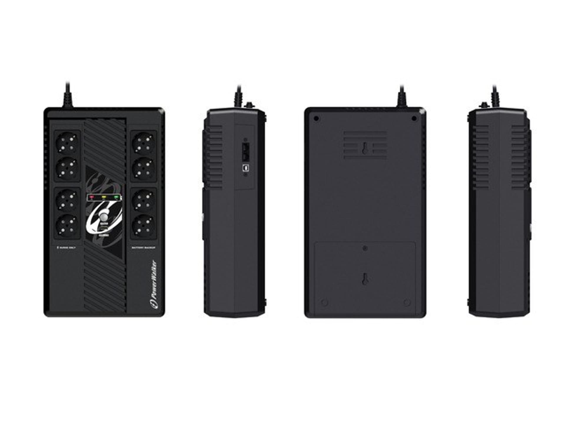 

UPS POWERWALKER VI 600 MS LINE-INTERACTIVE 800VA 8X SCHUKO USB HID ŁADOWARKA