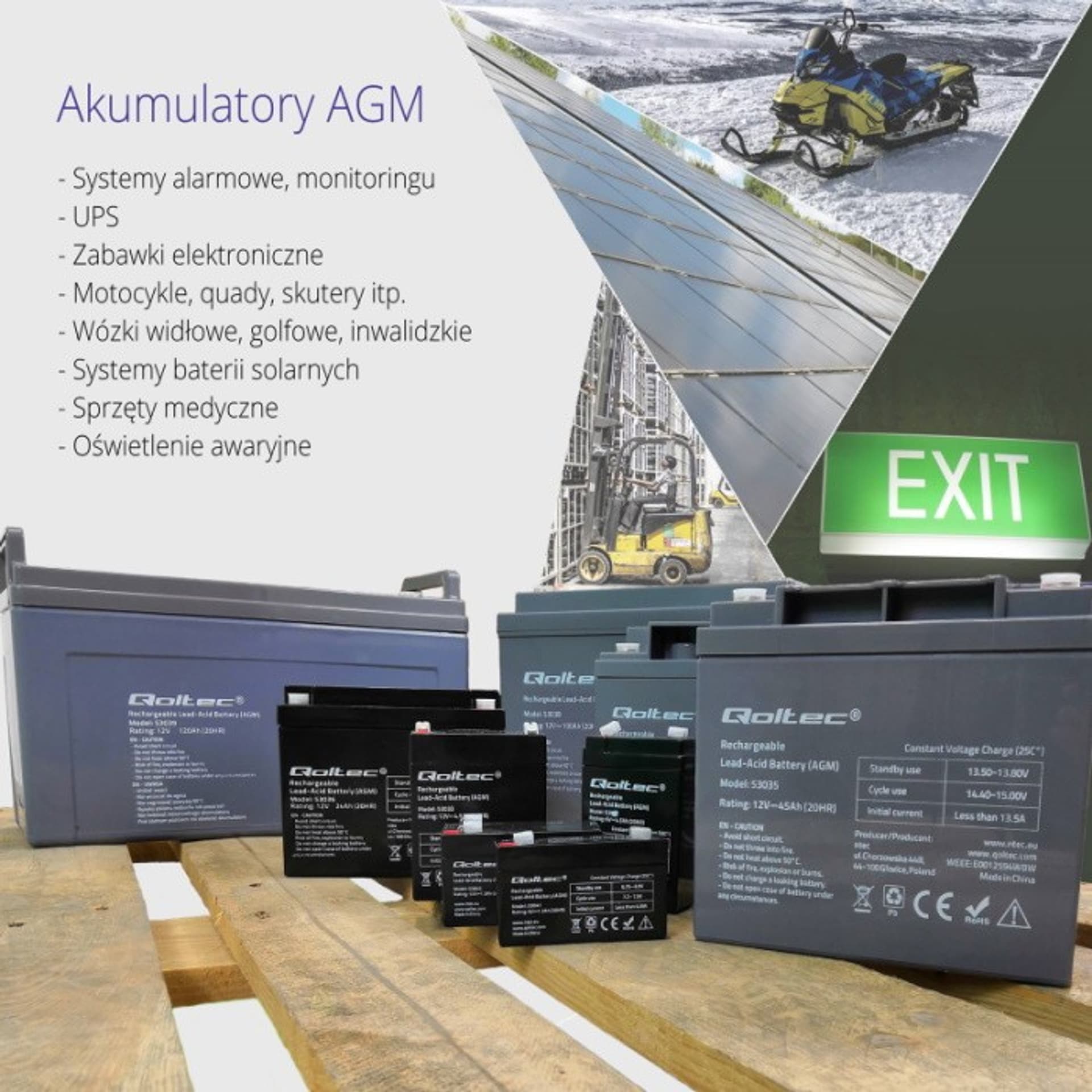 

Qoltec Akumulator AGM | 12V | 18Ah | max. 270A (0NC)