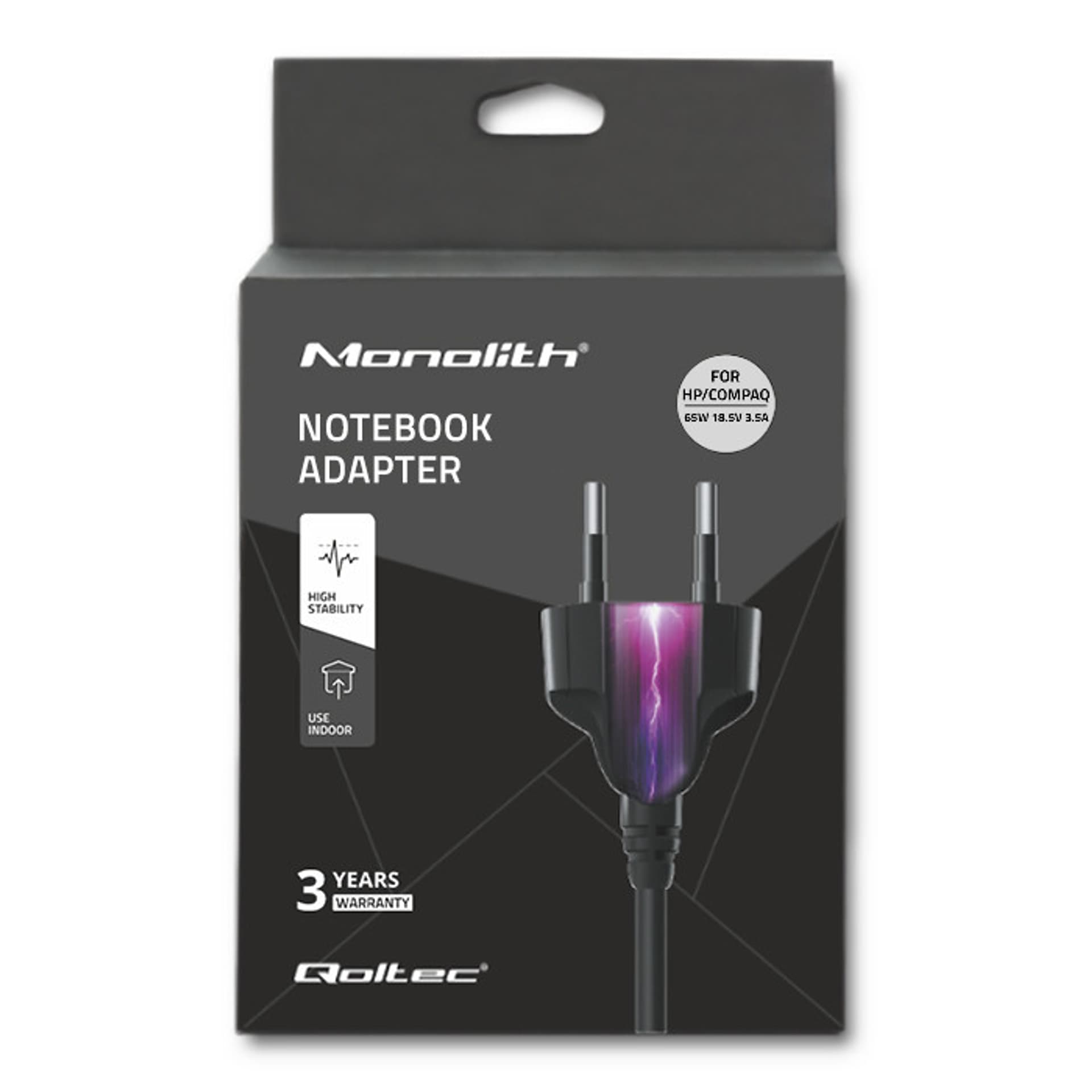 

Qoltec Zasilacz do HP CQ 65W | 18.5V | 3.5A | 7.4*5.0+pin | +kabel zasilający (0NC)