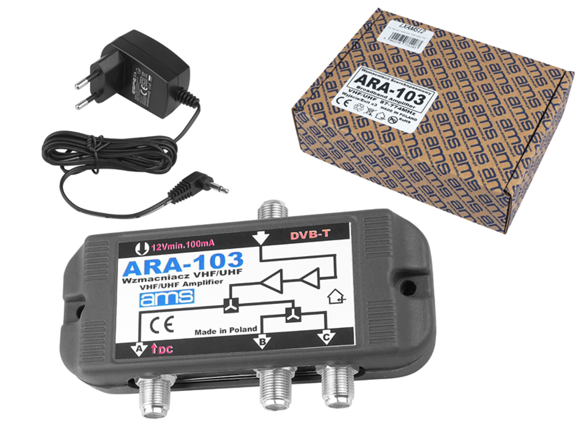 

1 szt. Wzmacniacz ant. AMS ARA-103.
