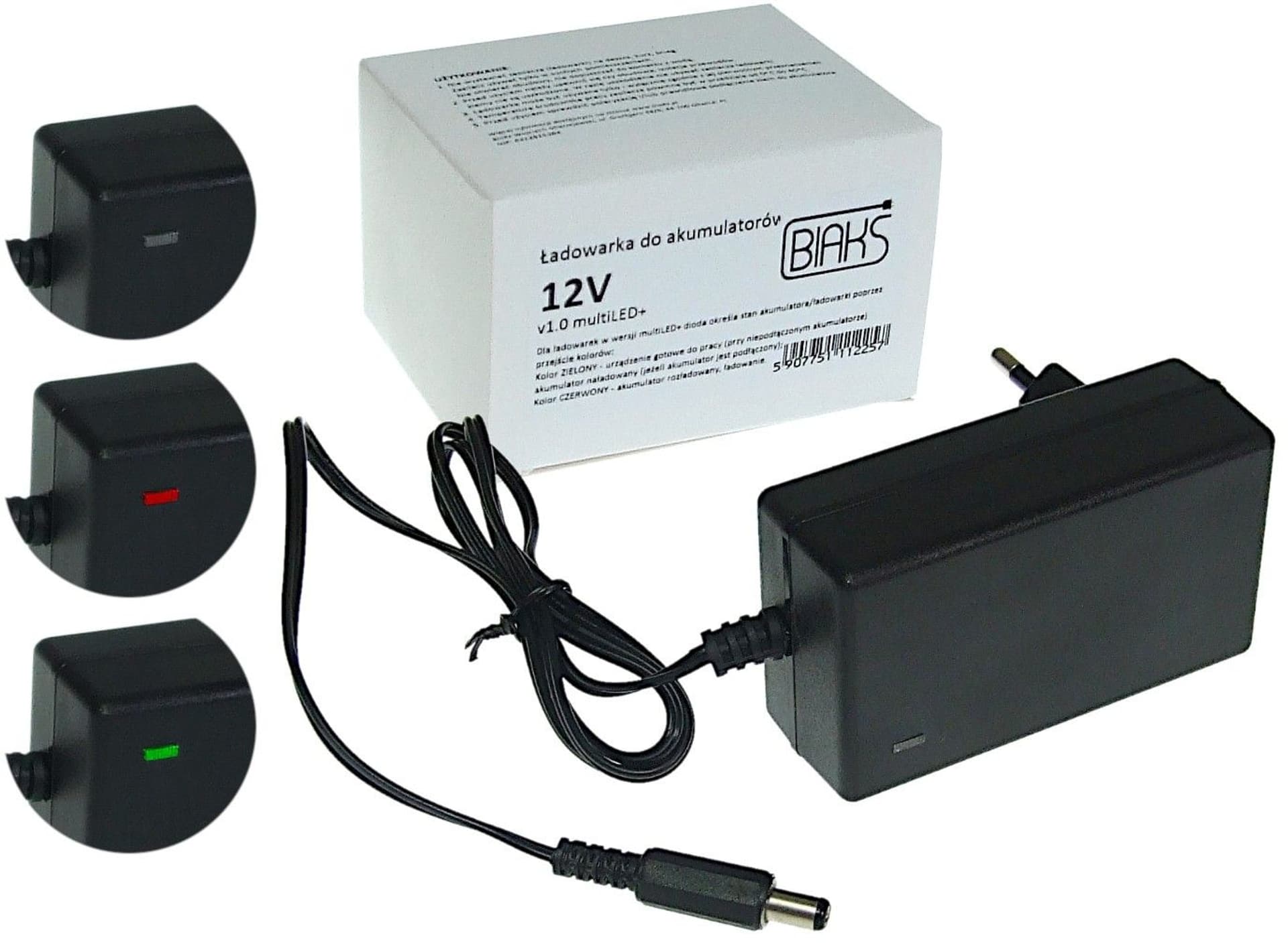 

Akumulator żelowy AGM 12V 12Ah + ŁADOWARKA do Autka Multi-LED+ DC 5.5*2.5
