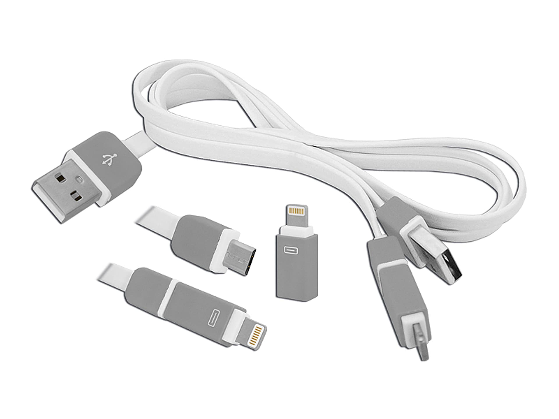 

1 szt. PS Kabel USB - Iphone /microUSB 2w1.