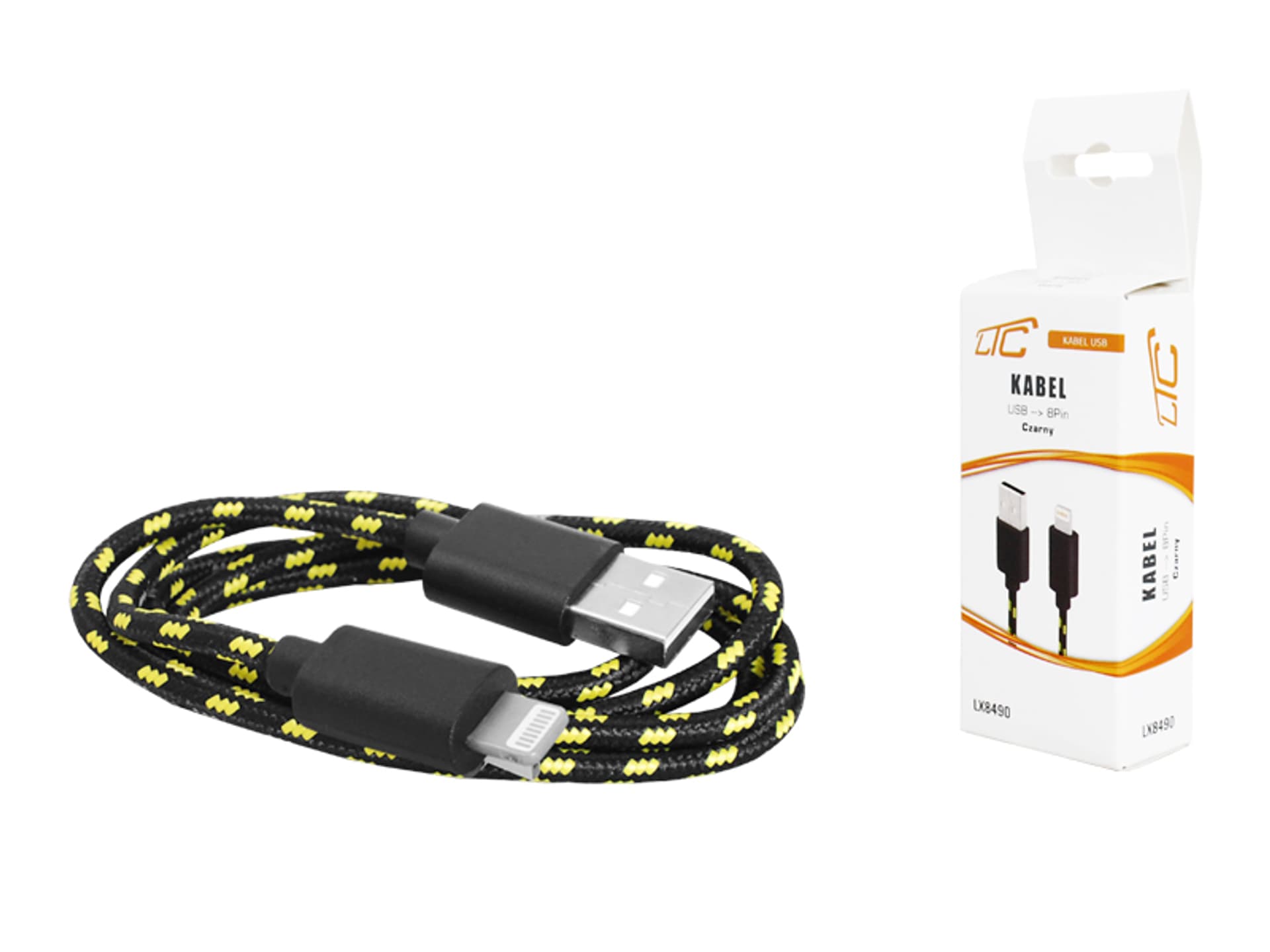 

1 szt. PS Kabel USB-Iphone, 1m, czarny.