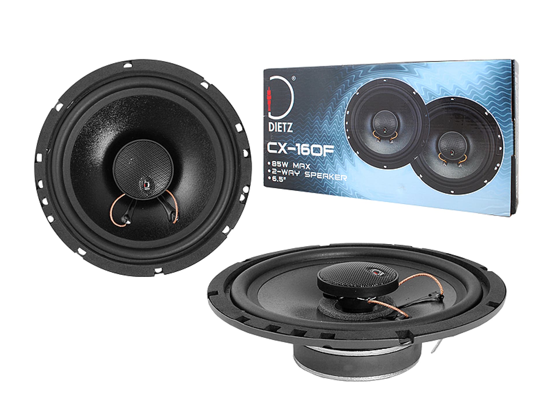 

Głośniki samochodowe DIETZ CX160F 165mm, FLAT, 2drożne /85W. (1LM)