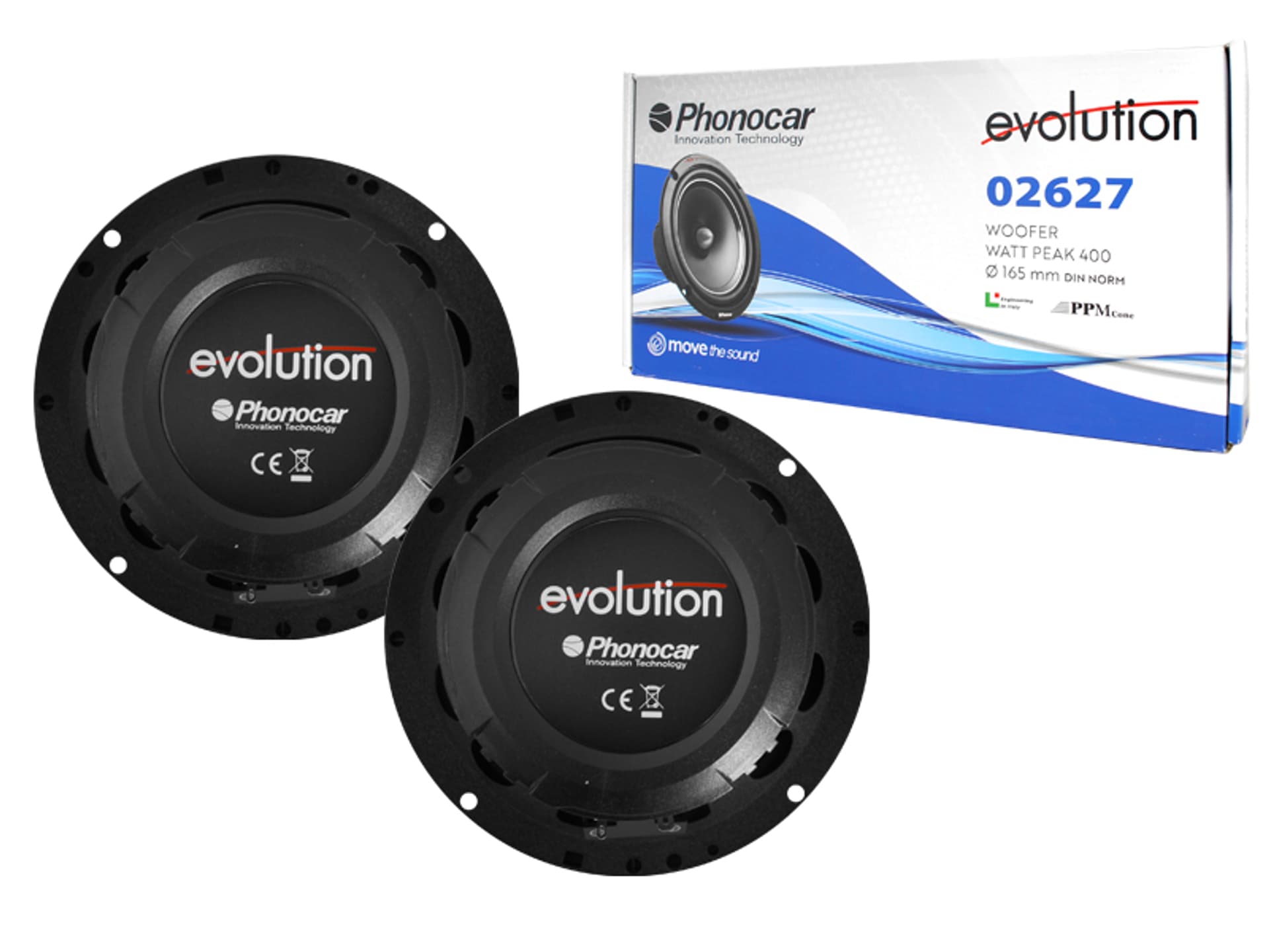 

1 kpl. Woofer PHONOCAR 2627, 165mm, 200W, EVOLUTION-Line.