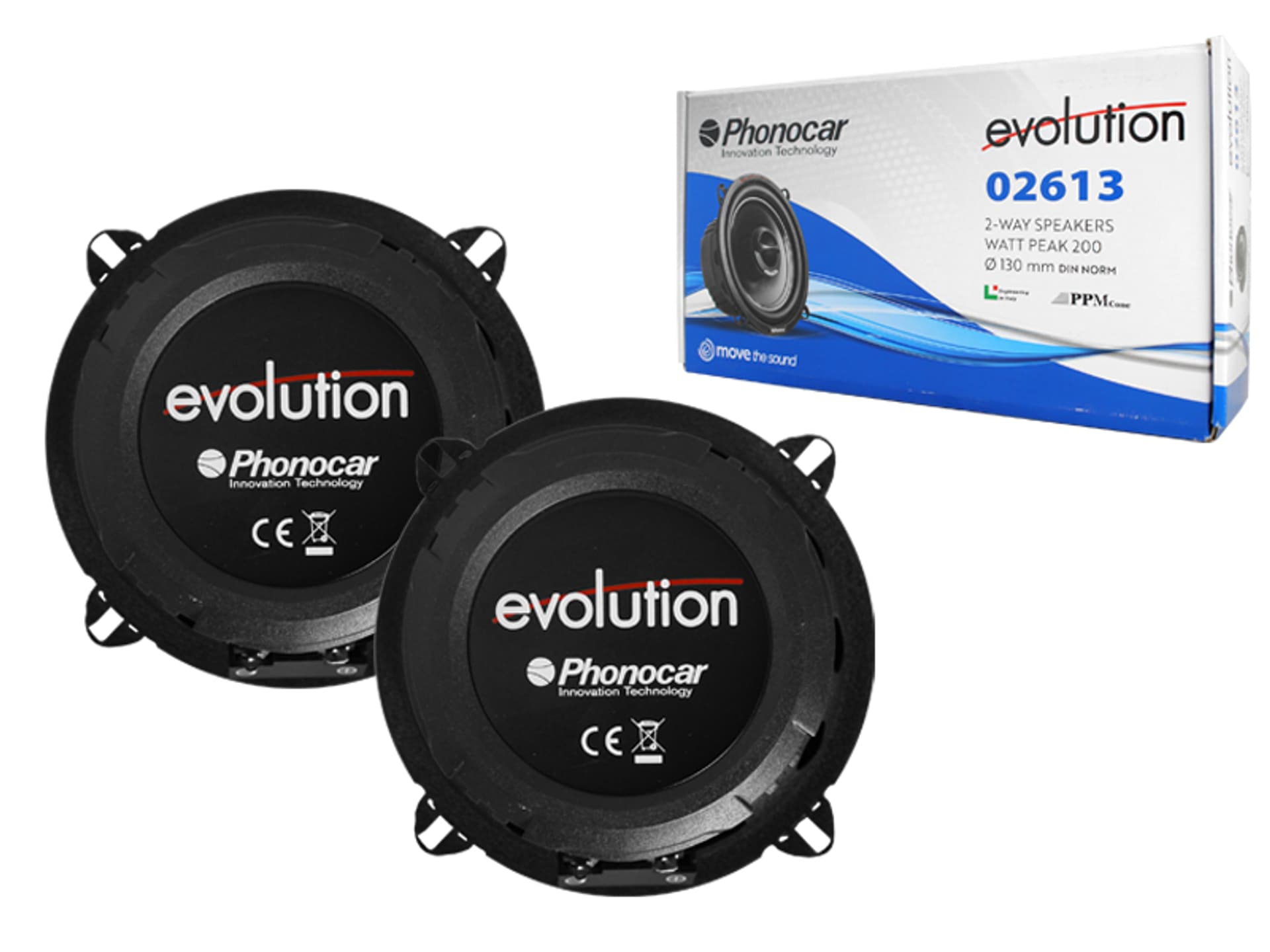 

1 kpl. Głośniki PHONOCAR 2613, 130mm, 2WAY/100W, EVOLUTION-Line.