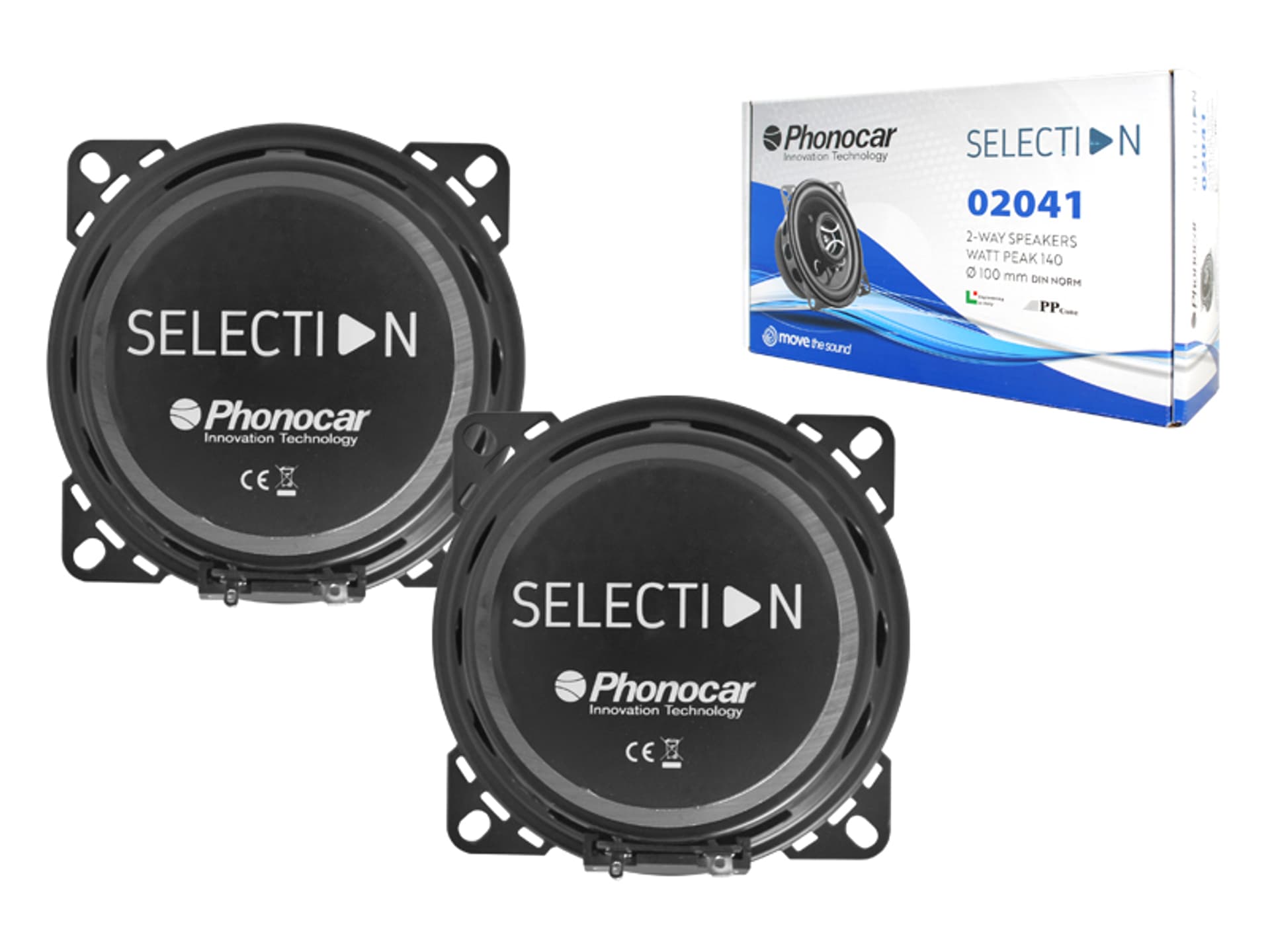 

1 kpl. Głośniki PHONOCAR 2041 100mm, 2WAY/70W, SELECTION-Line.