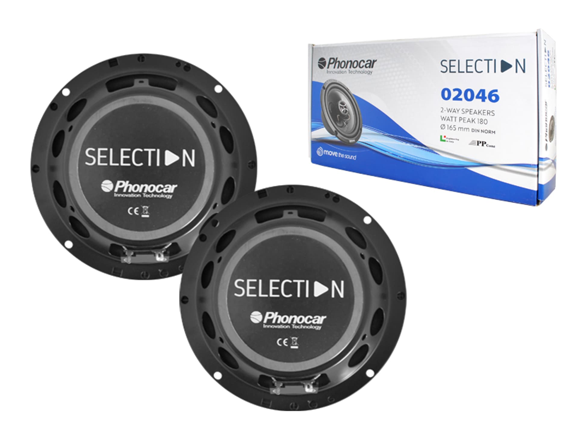 

1 kpl. Głośniki PHONOCAR 2046 165mm, 2WAY/90W, SELECTION-Line.