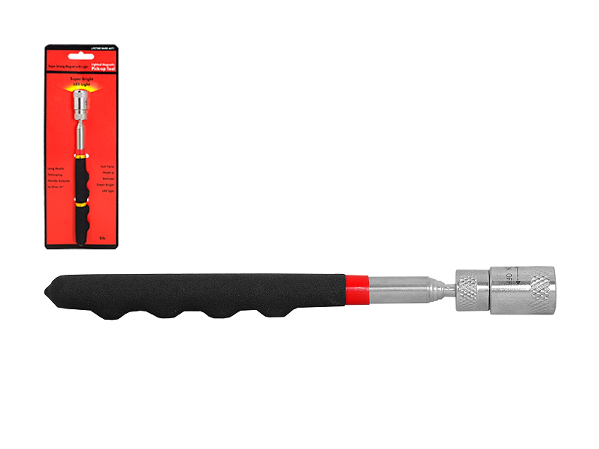 

Teleskopowy chwytak magnetyczny + lampka LED, G03211. (1LM)