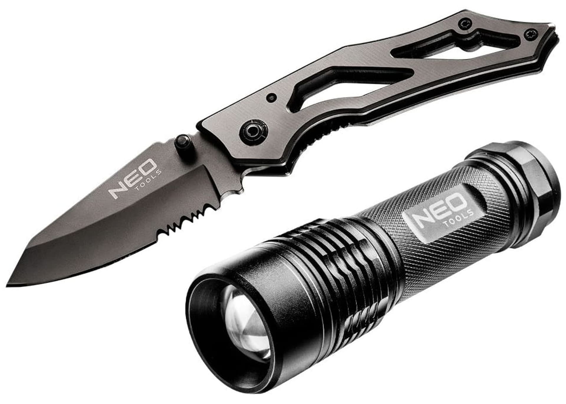 

Zestaw nóż składany i latarka Neo Tools Set 2 63-032