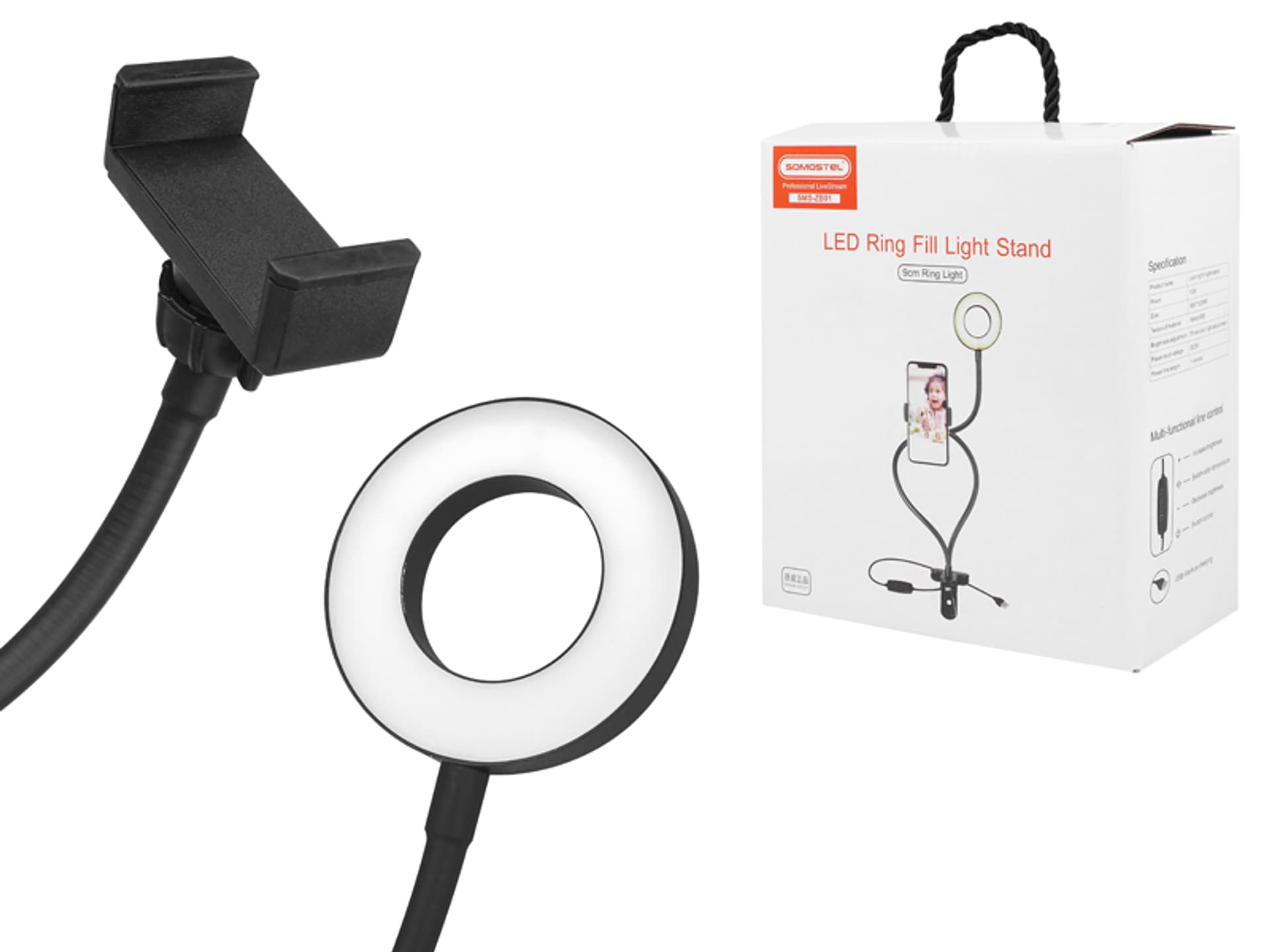 

Lampa LED + uchwyt Somostel SMS-ZB01, 12 W. (1LM)