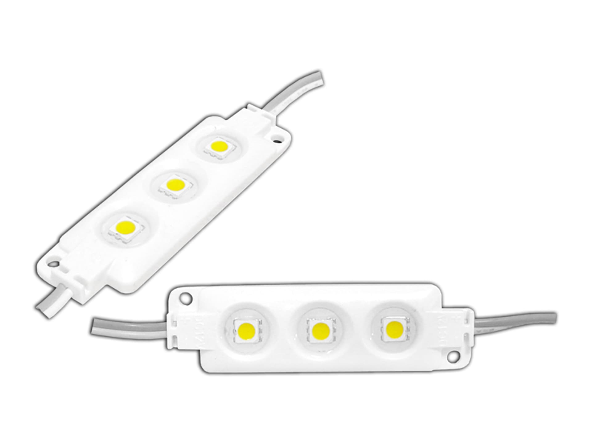 

5 szt. PS Moduł LED-5050, 3 diody, światło ciepłe białe, wodoodporny.