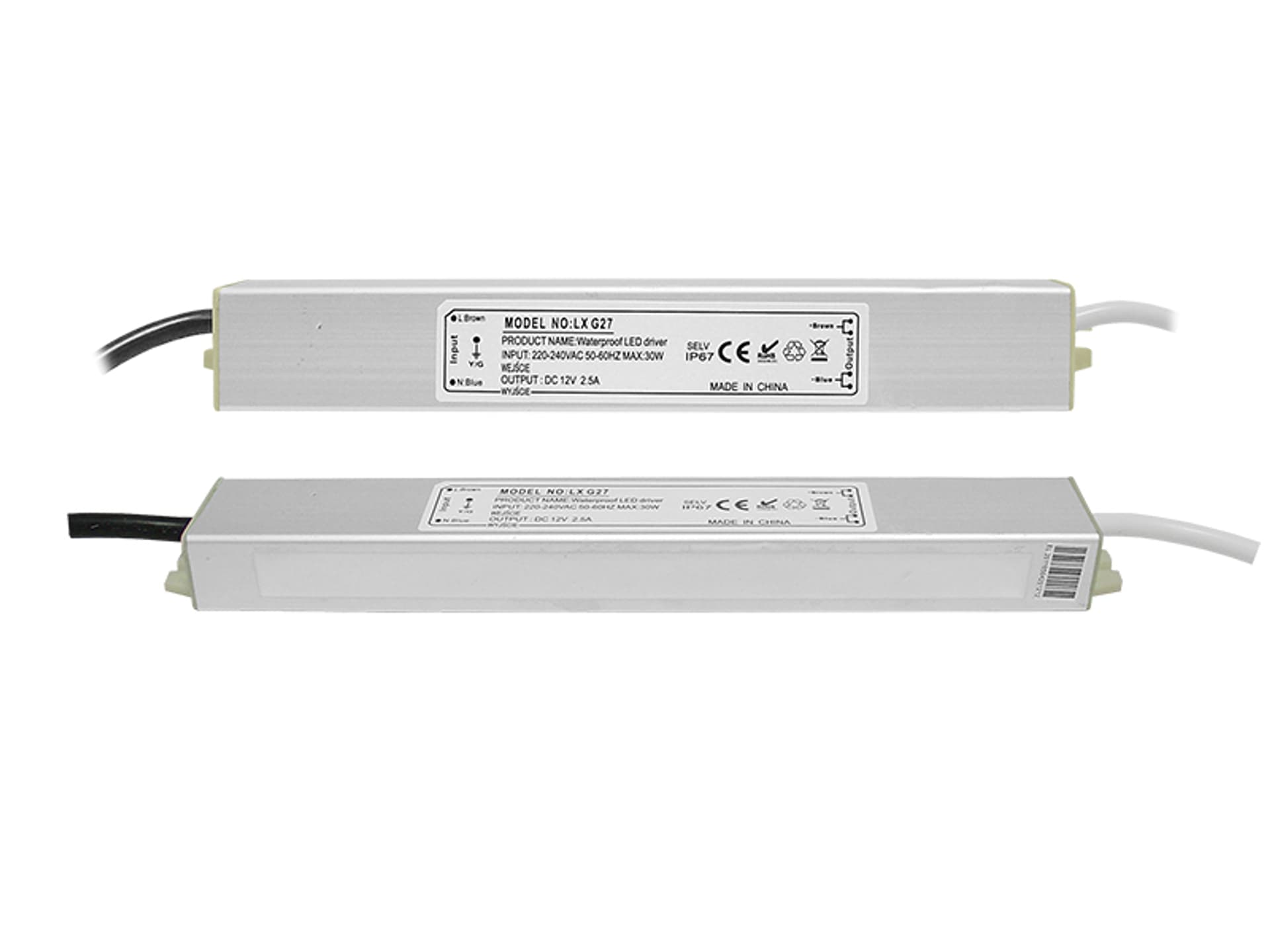

PS Zasilacz LED wodoodporny LEXTON IP67, 12V/30W. (1LM)