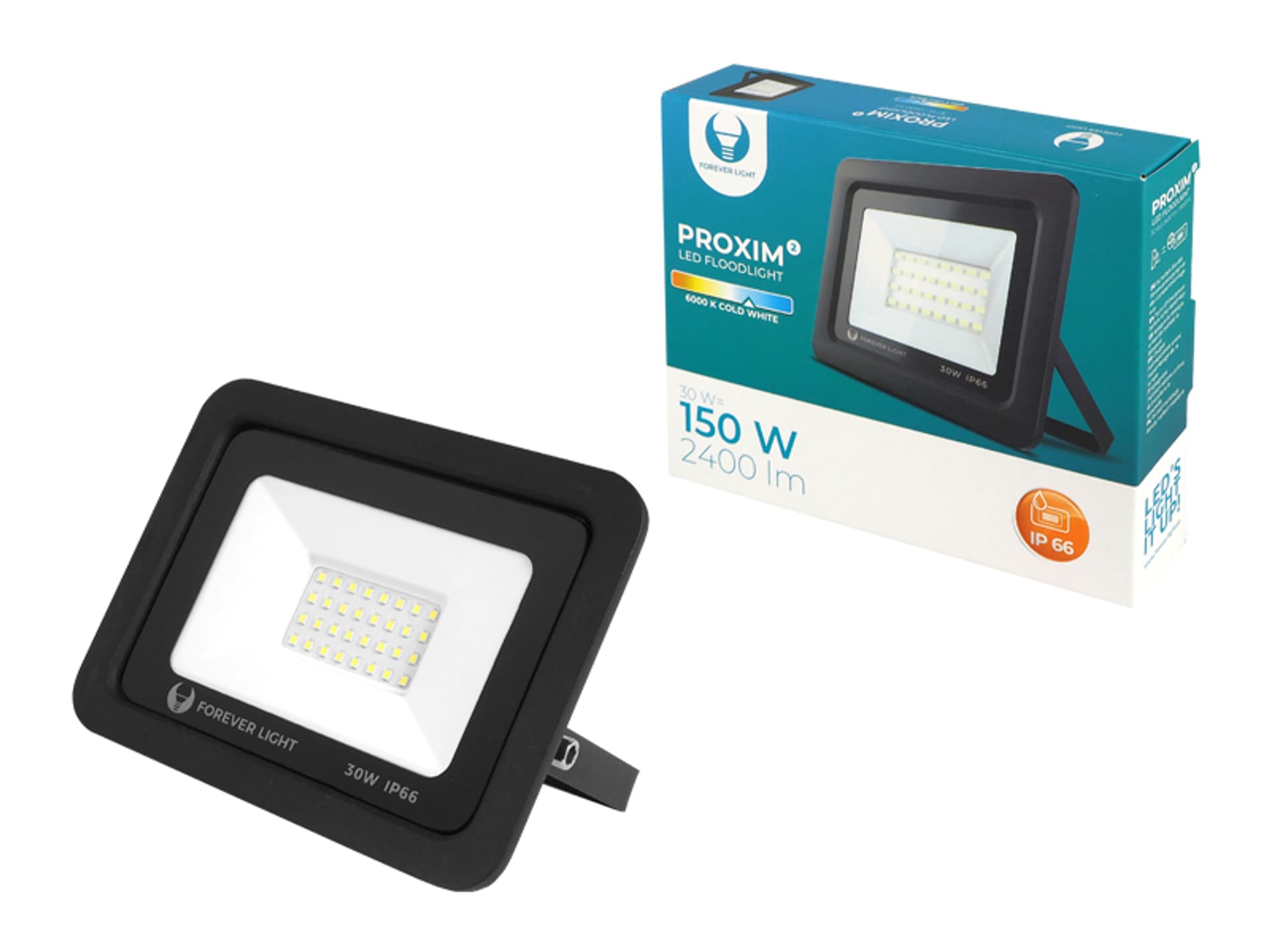 

PS Naświetlacz PROXIM II SLIM LED SMD 30 W, światło zimne białe 6000 K. (1LM)