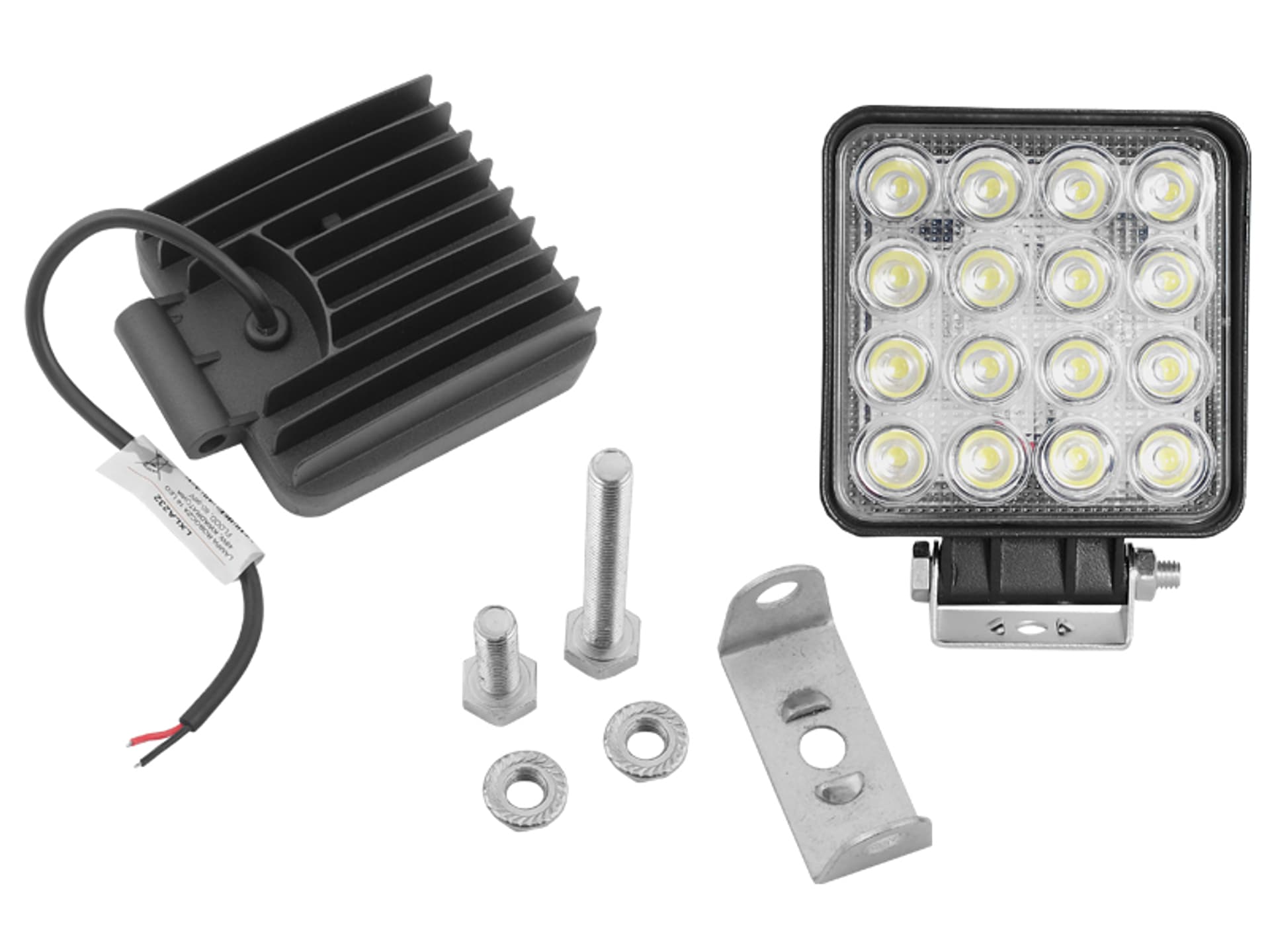 

1 szt. Lampa robocza 16 x LED, 48W, Kwadratowa flood, 12-90V.