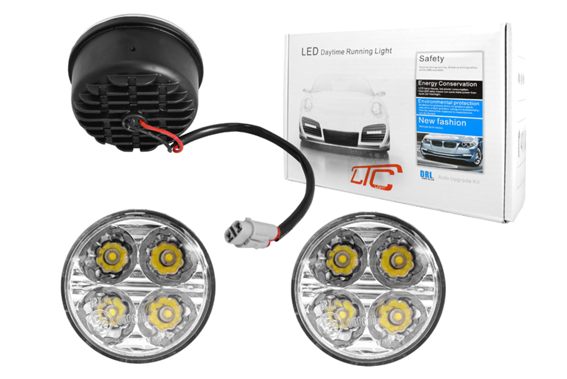 

1 kpl. ŚWIATŁA DZIENNE LTC 8LED/8W, IP67, 6500K.