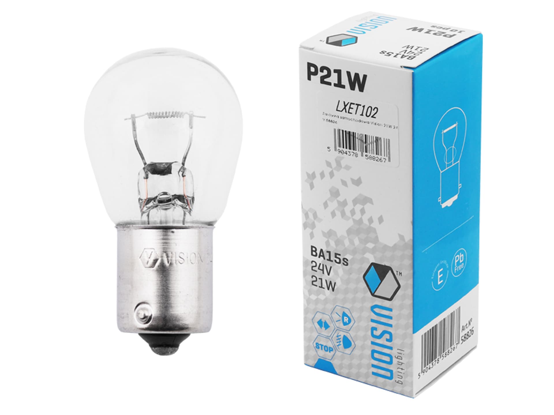 

10 szt. Żarówka samochodowa Vision P21W, 21W 24V.
