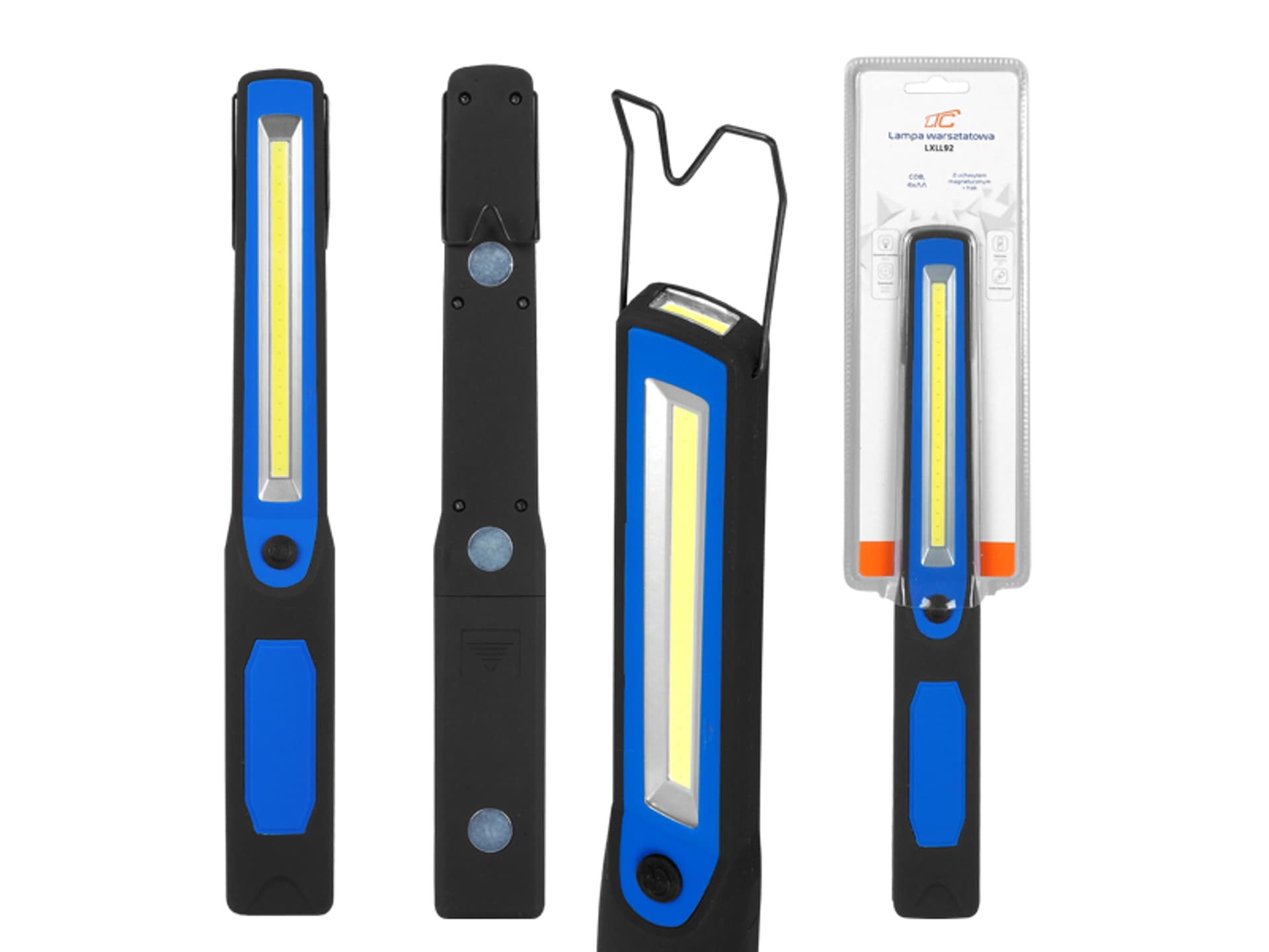 

1 szt. PS Lampa warsztatowa LTC, COB 4*AA, z uchwytem magnetycznym + hak.