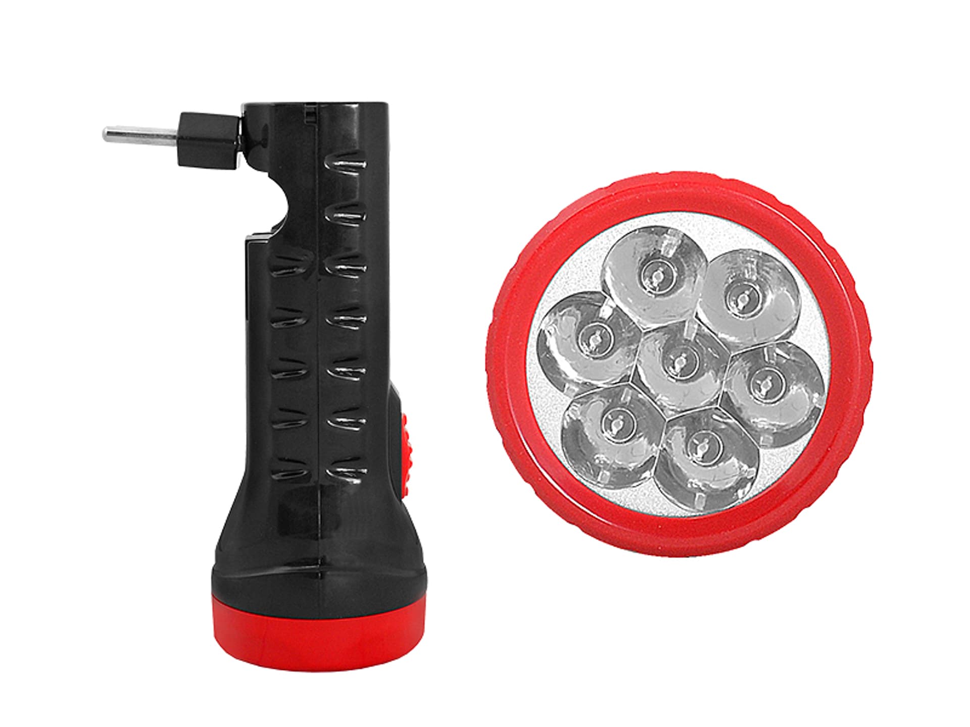 

Latarka ręczna 7-LED+COB TS-1139 z akumulatorem, czarna. (1LM)