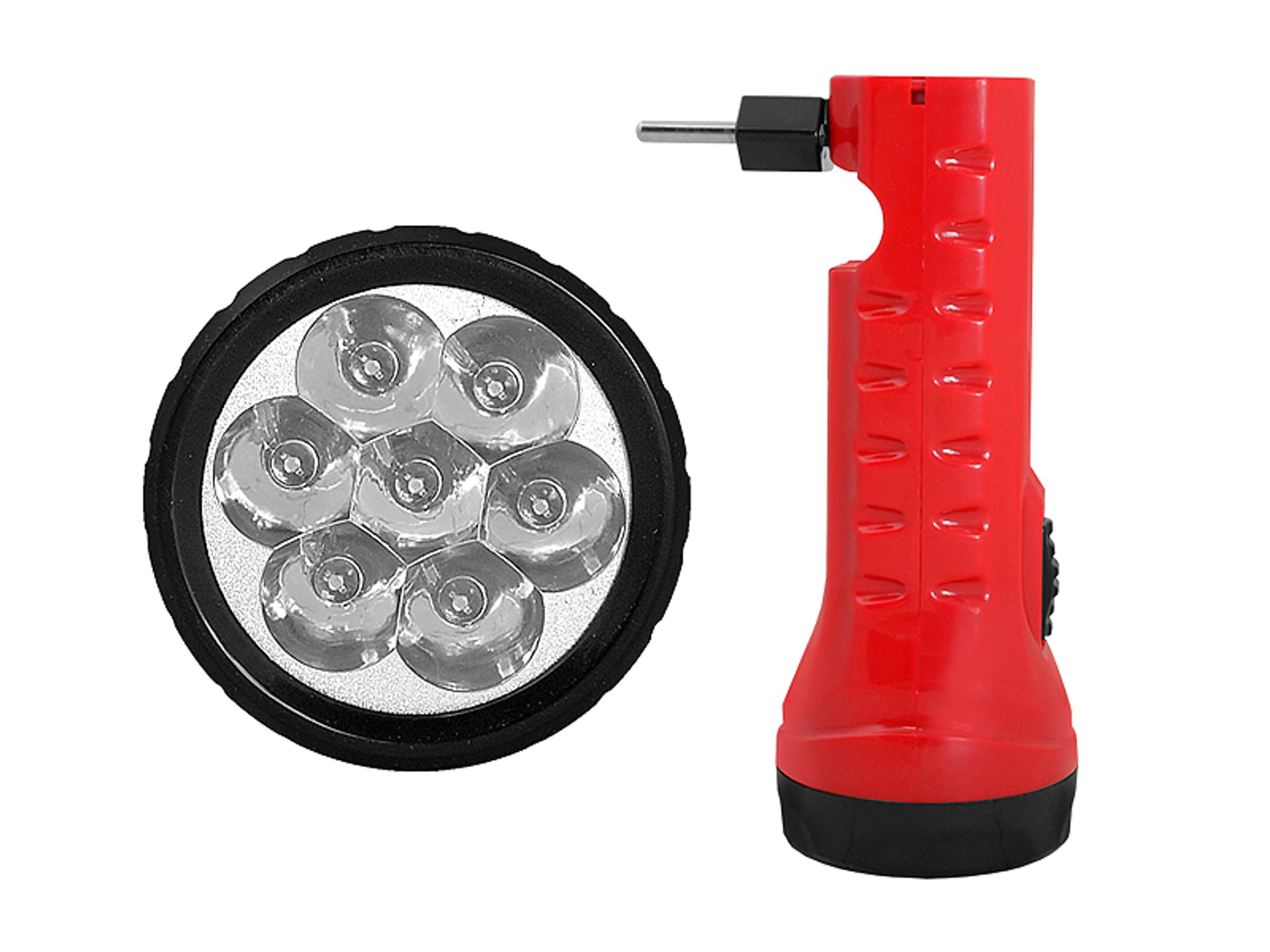 

Latarka ręczna 7-LED+COB TS-1139 z akumulatorem, czerwona. (1LM)