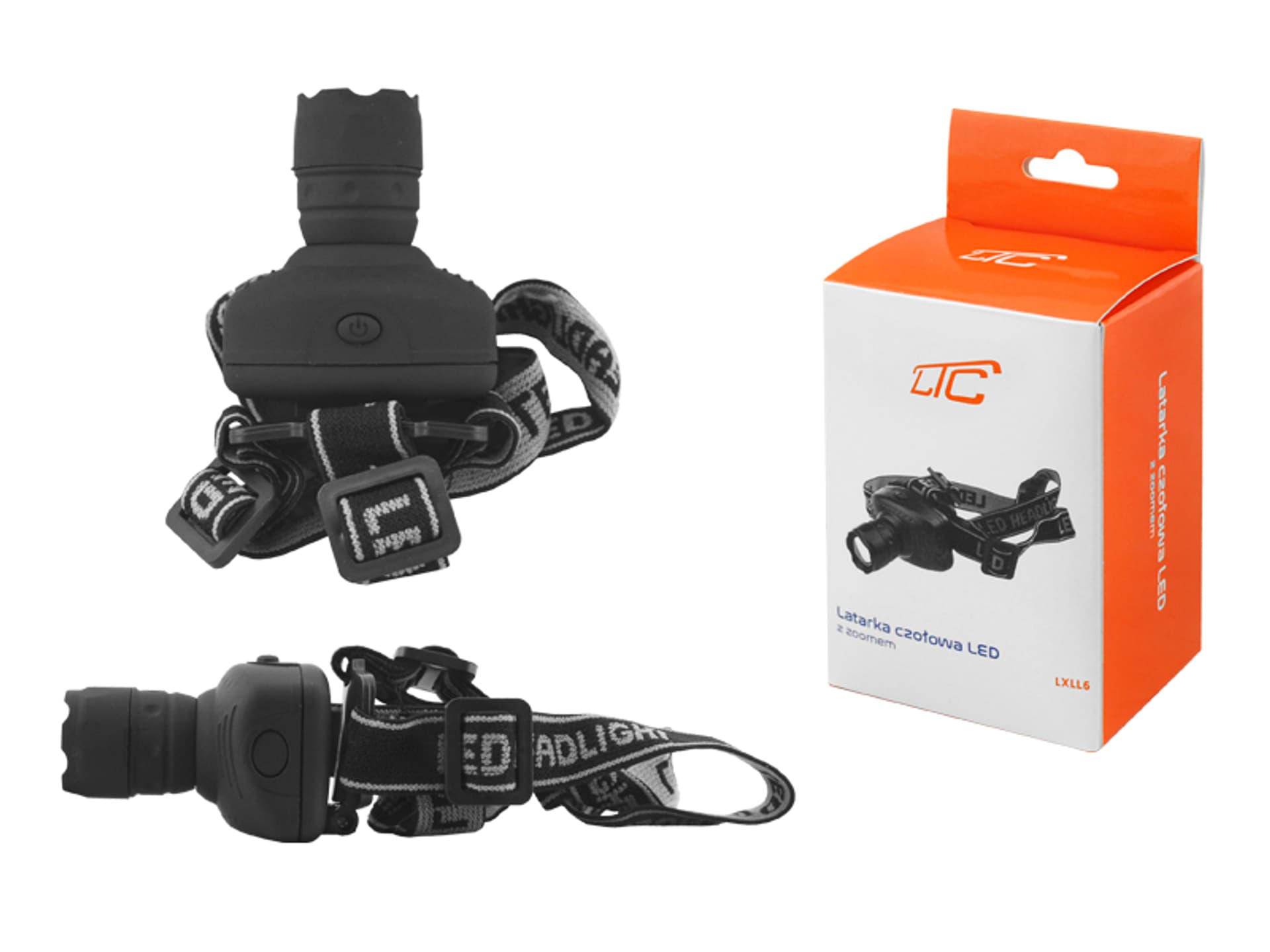 

1 szt. Latarka czołowa zoom led 1W, 100 lm, 3xAAA.