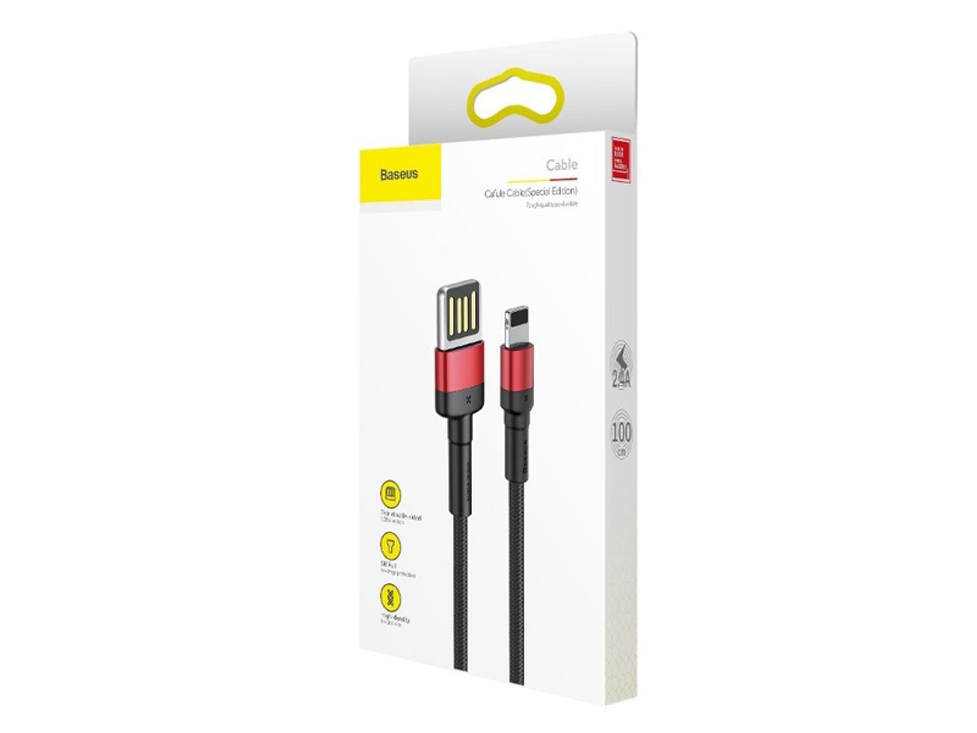 

PS Kabel USB - iPhone 8pin Lightning, 1 m, 2,4 A, Baseus, Quick Charge. (1LM)