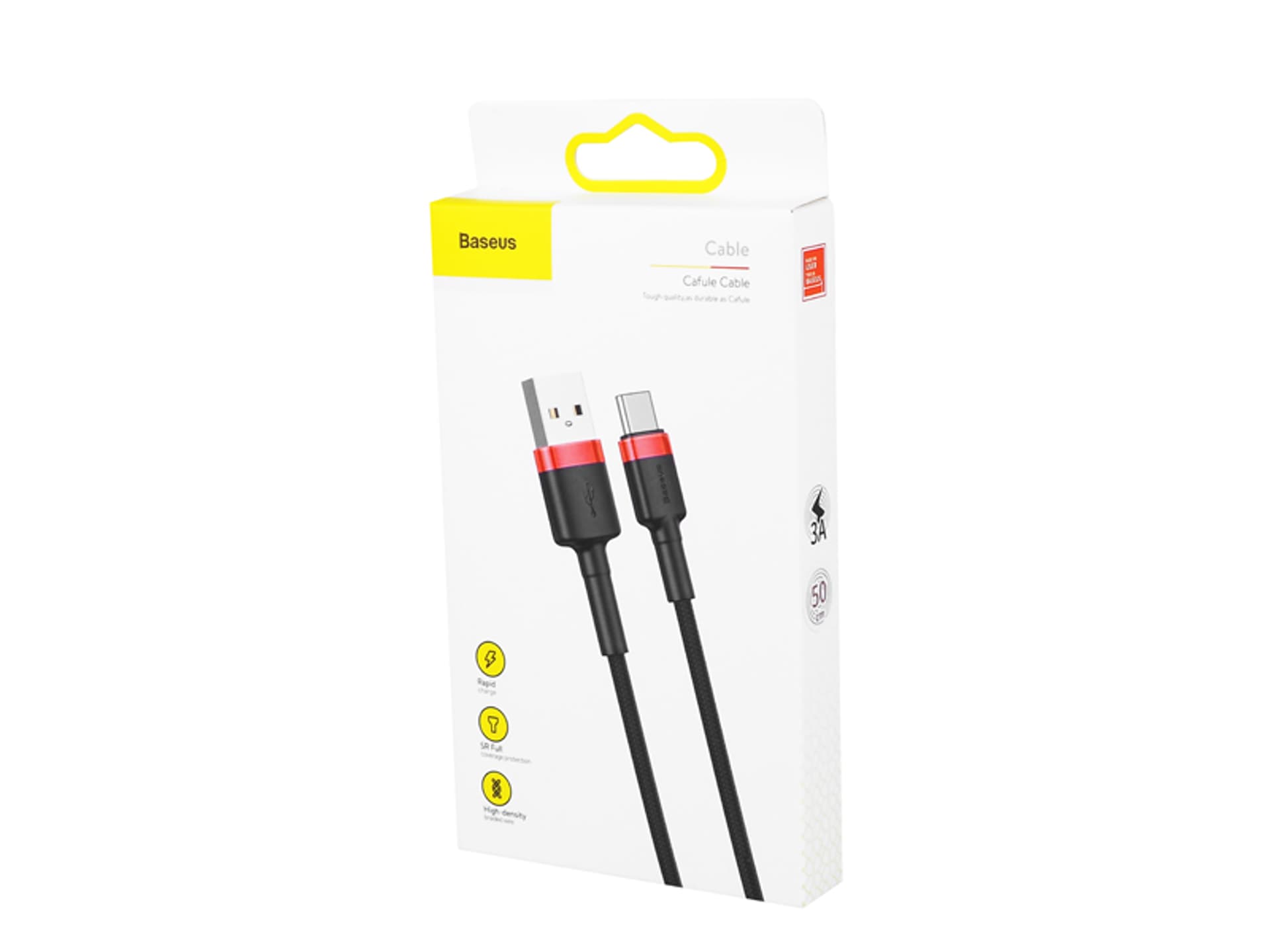 

PS Kabel USB-USB Type-C 0,5 m, 3 A Baseus Quick Charge. (1LM)