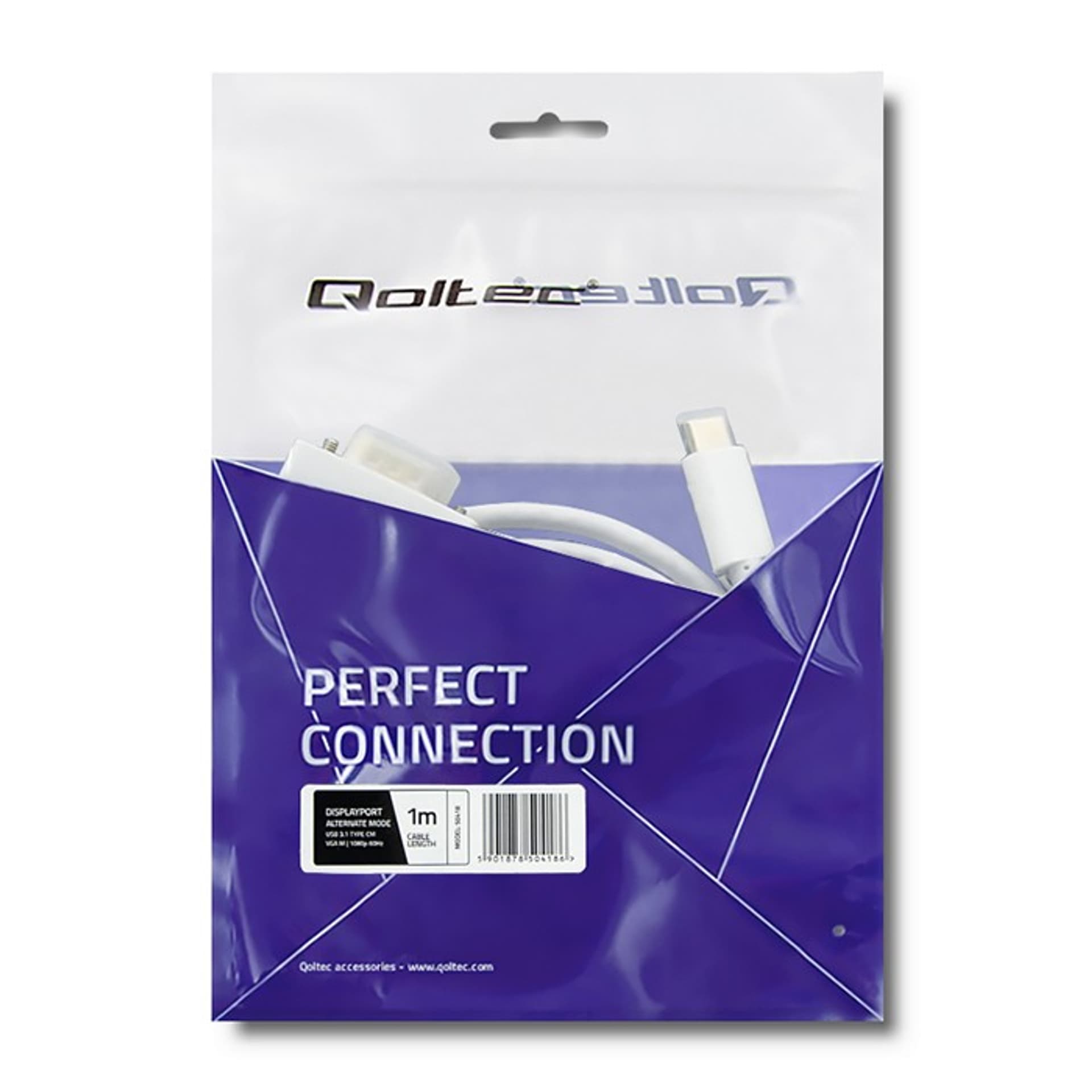 

Qoltec Kabel USB 3.1 typ C męski/ VGA męski | FULL HD | Alternate mode | 1m (0NC)