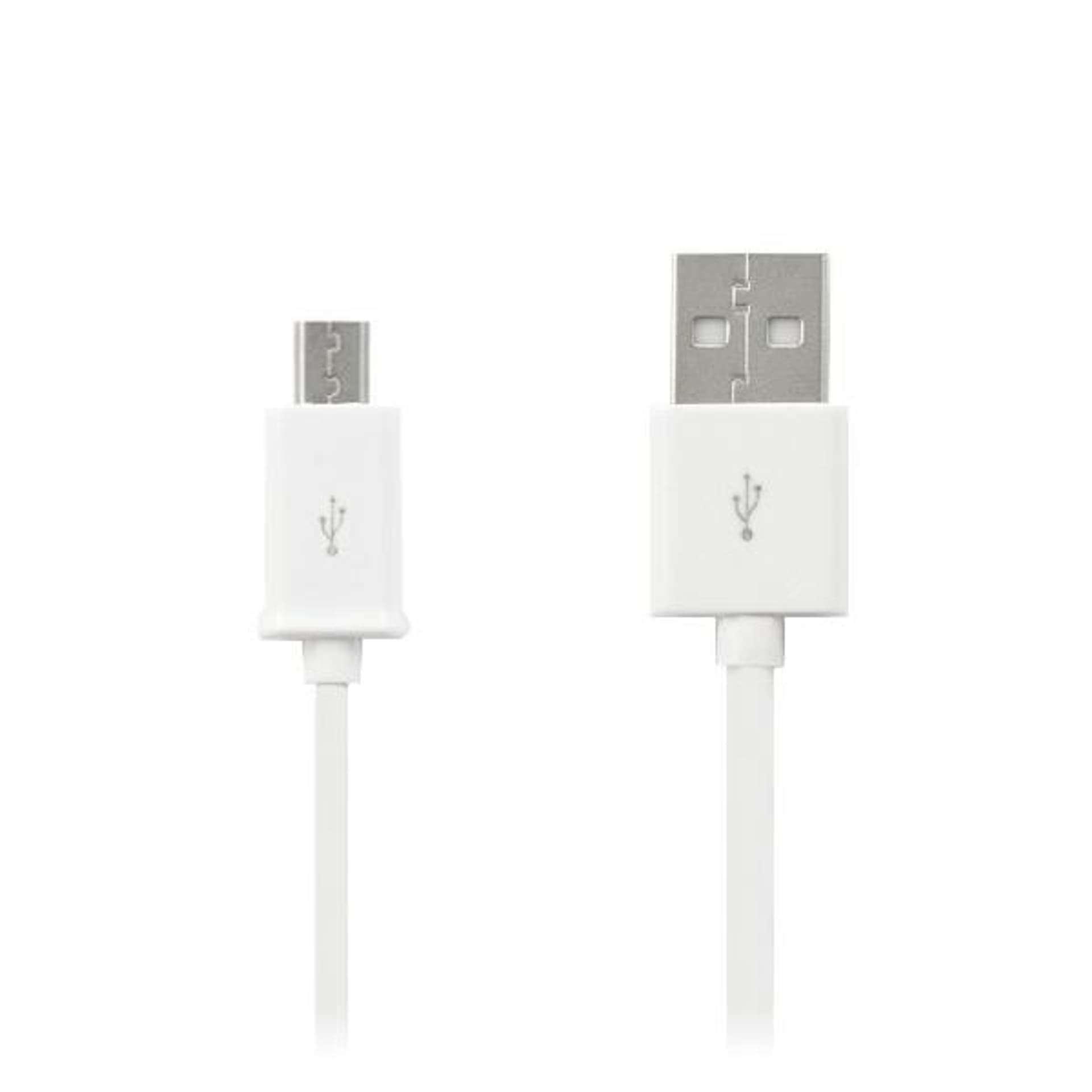 

Kabel USB wtyk - wtyk microUSB biały