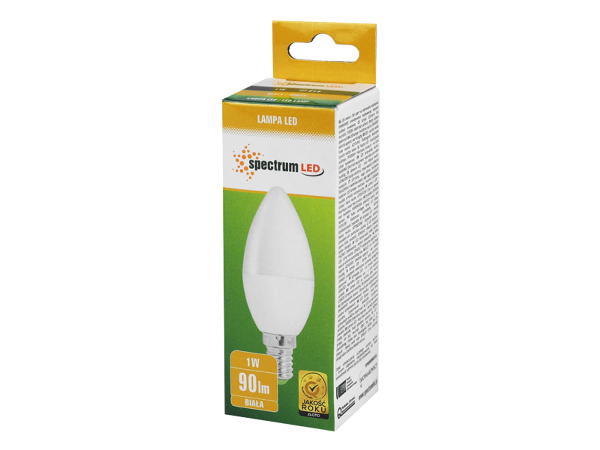 

Żarówka LED świecowa E14, 230 V, 1 W, NW, neutralna biel, WOJ14452. (1LM)