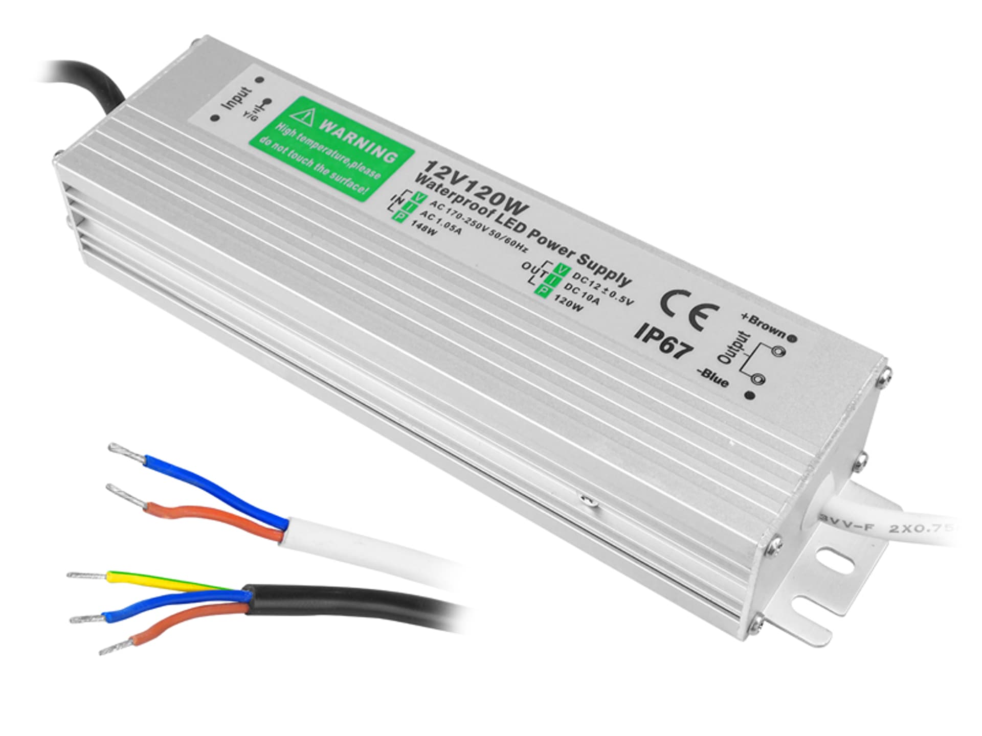 

1 szt. Zasilacz LED wodoodporny IP67 12 V/120 W.