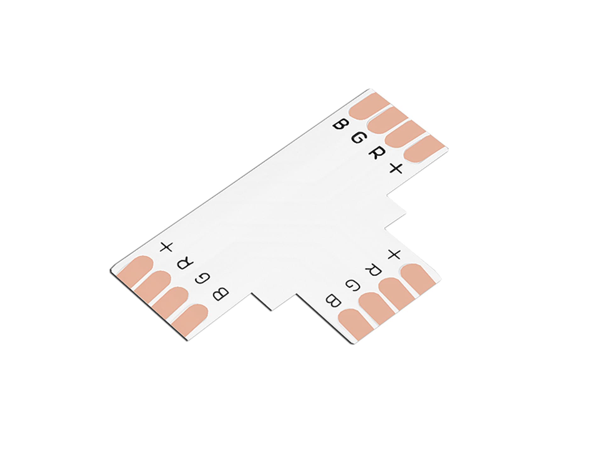 

1 szt. Złącze (konektor) taśmy LED PCB typu T 10mm RGB, 4pin.