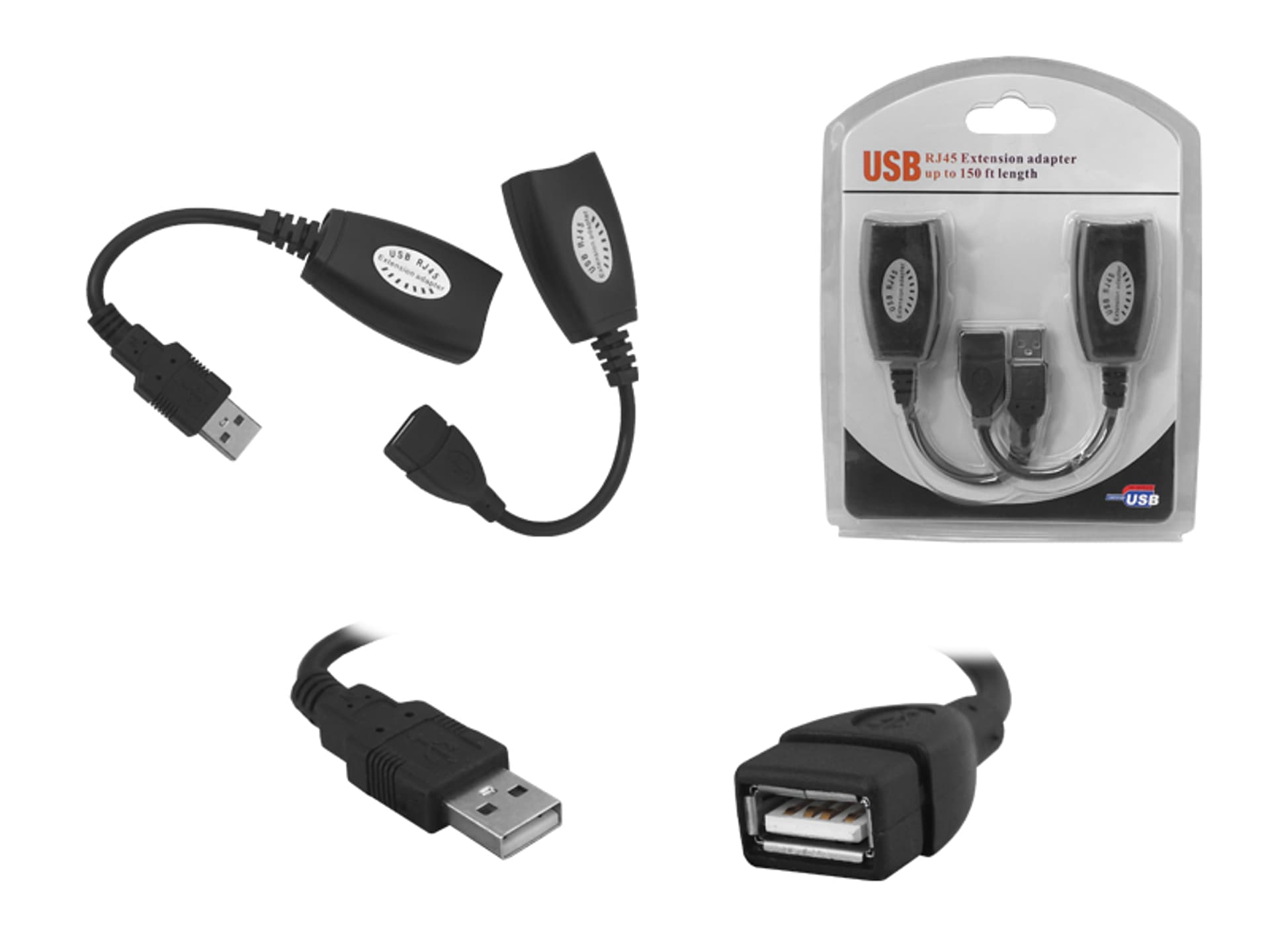 

1 szt. Przedłużacz myszki USB - RJ45 po LAN, zasięg do 50m.