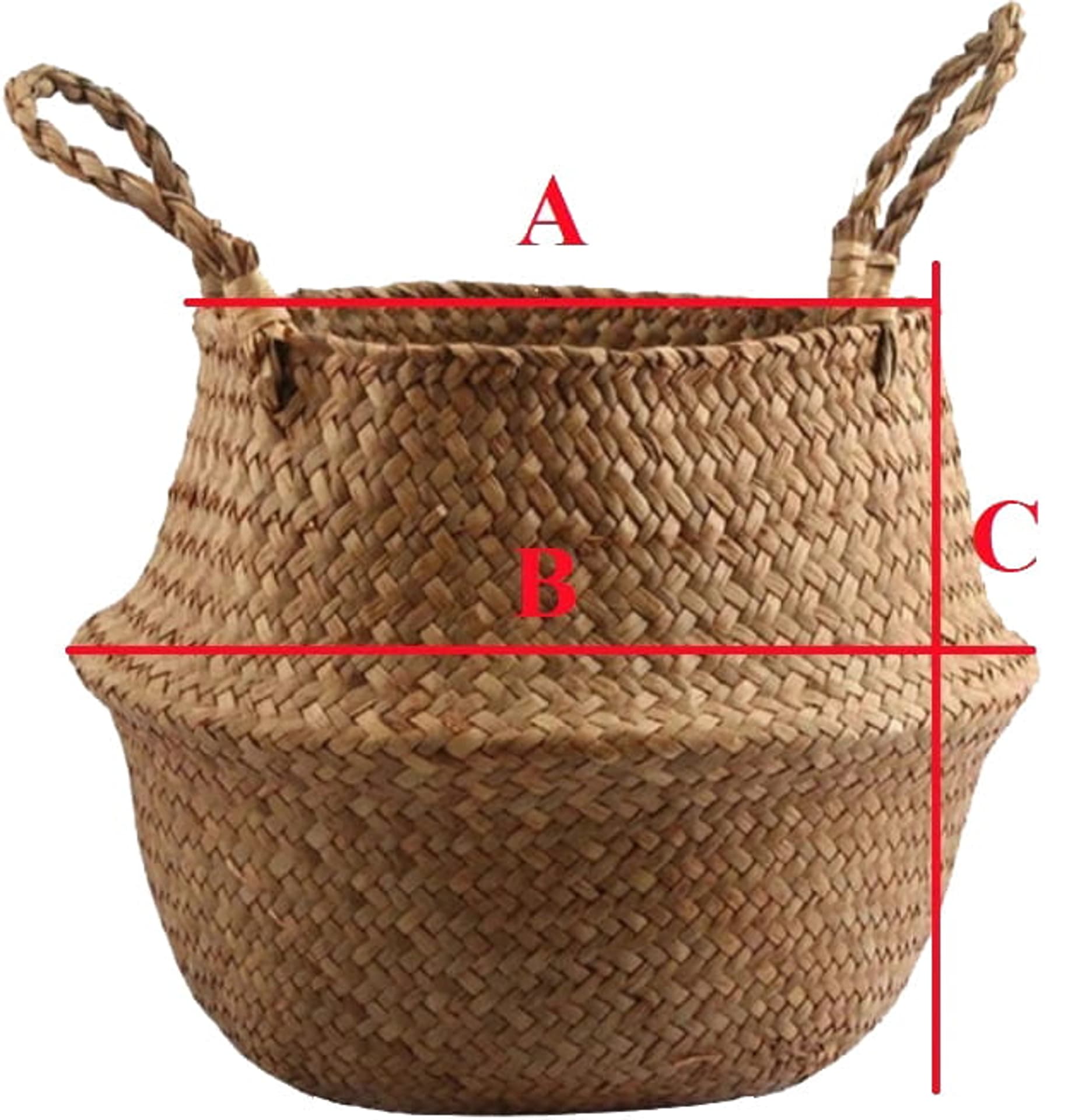 

Kosz z trawy morskiej skandynawski styl boho (szer. 22 cm, wys. 20 cm)