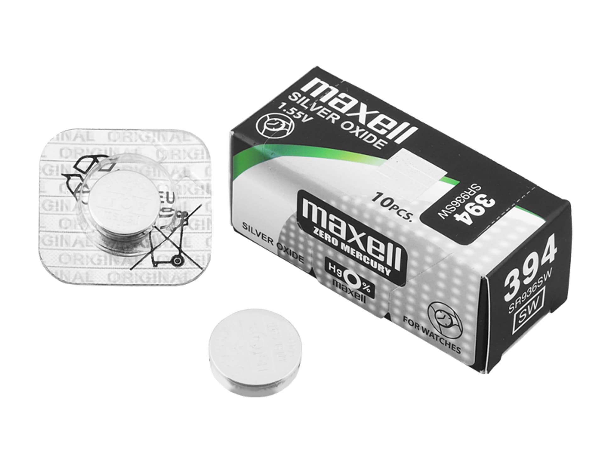 

10 szt. Bateria srebrowa Maxell 394/SR936SW.