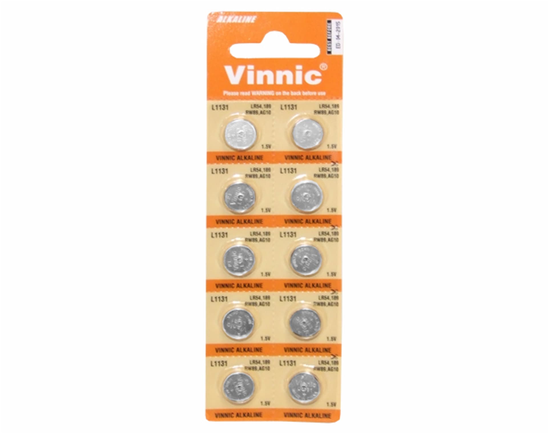 

10 szt. Bateria alkaliczna Vinnic AG10 (L1131).