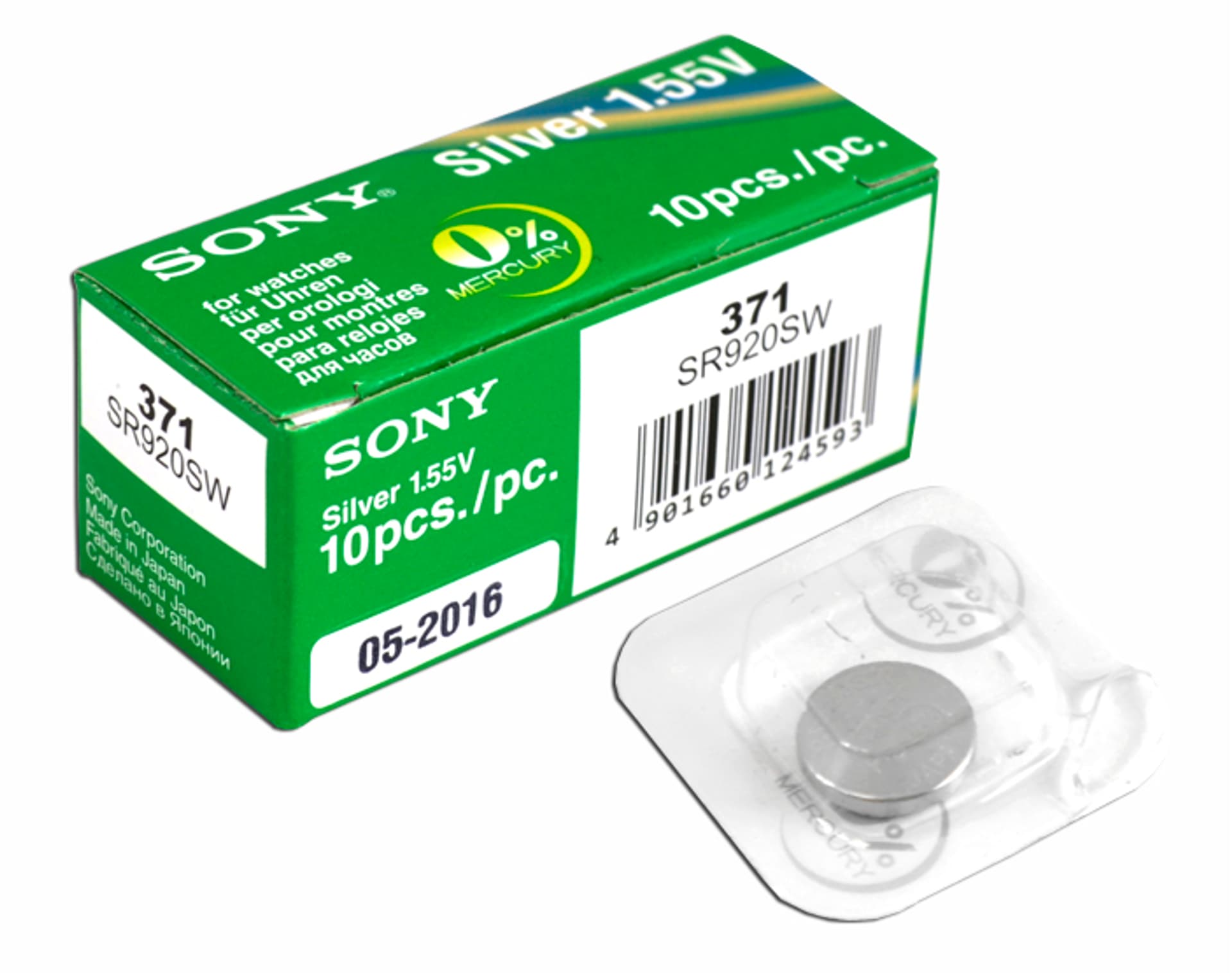 

10 szt. Bateria srebrowa Sony Murata SR 920SW/371.